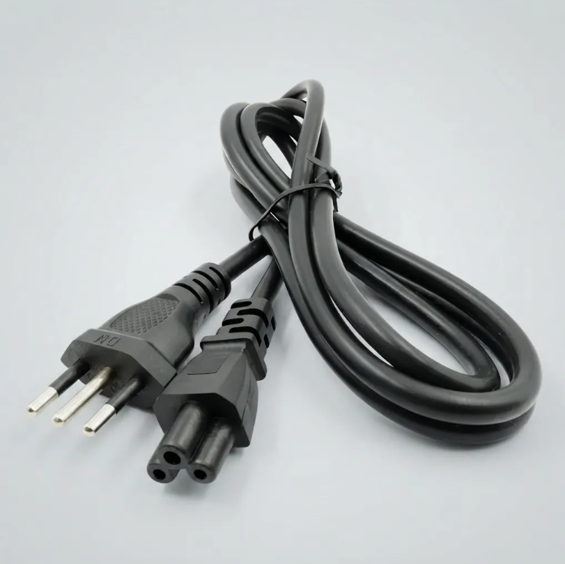 Cable Fuente de Poder Tipo Tr bol Para PC Cargador 1 5mt Color Negro-8