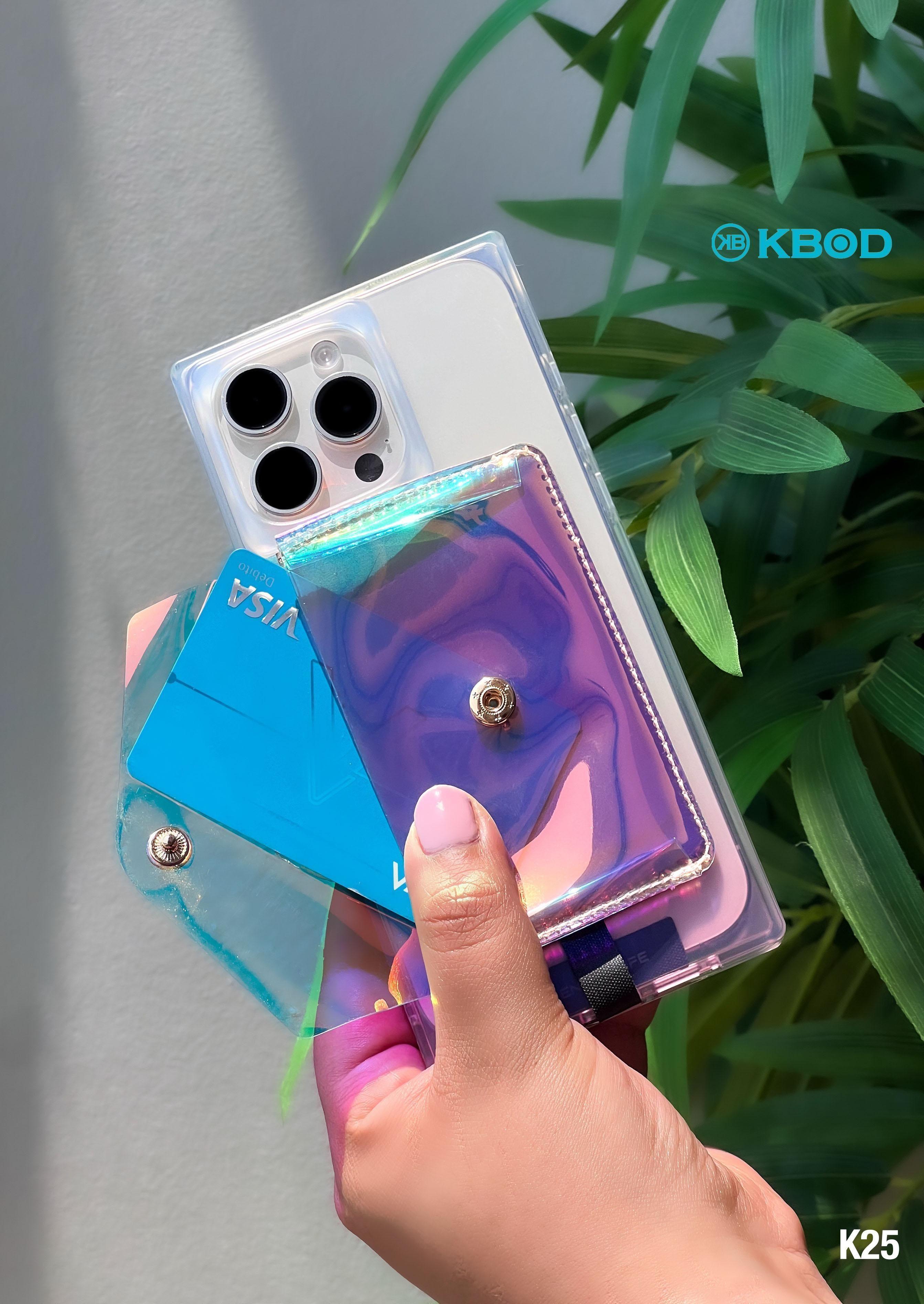 Tarjetero Wallet Magnetica Para iPhone Con Sujetador Tornasol KBOD K25-2