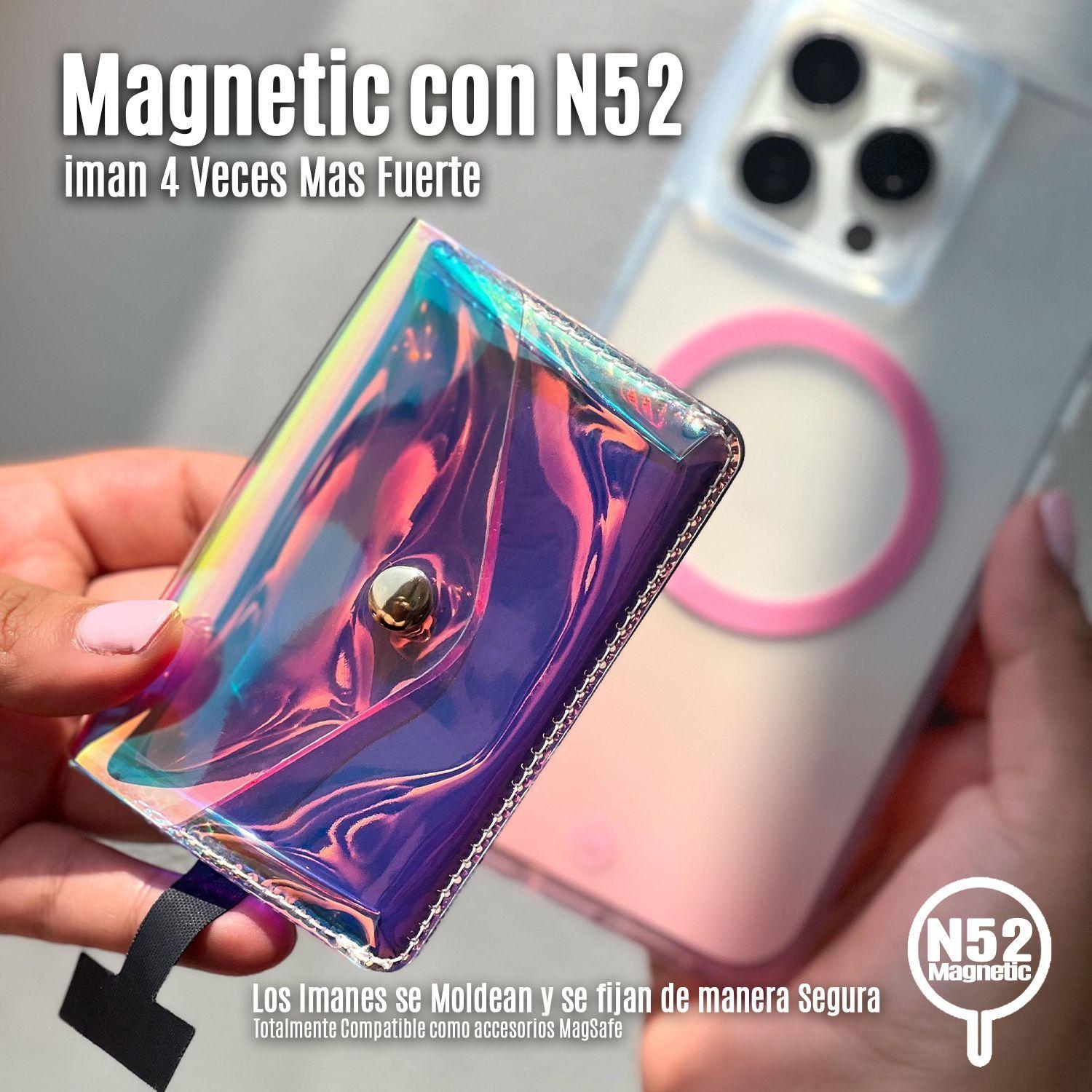 Tarjetero Wallet Magnetica Para iPhone Con Sujetador Tornasol KBOD K25-2