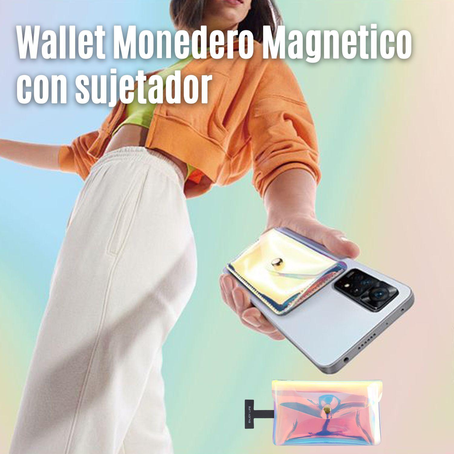 Tarjetero Wallet Magnetica Para iPhone Con Sujetador Tornasol KBOD K25-3