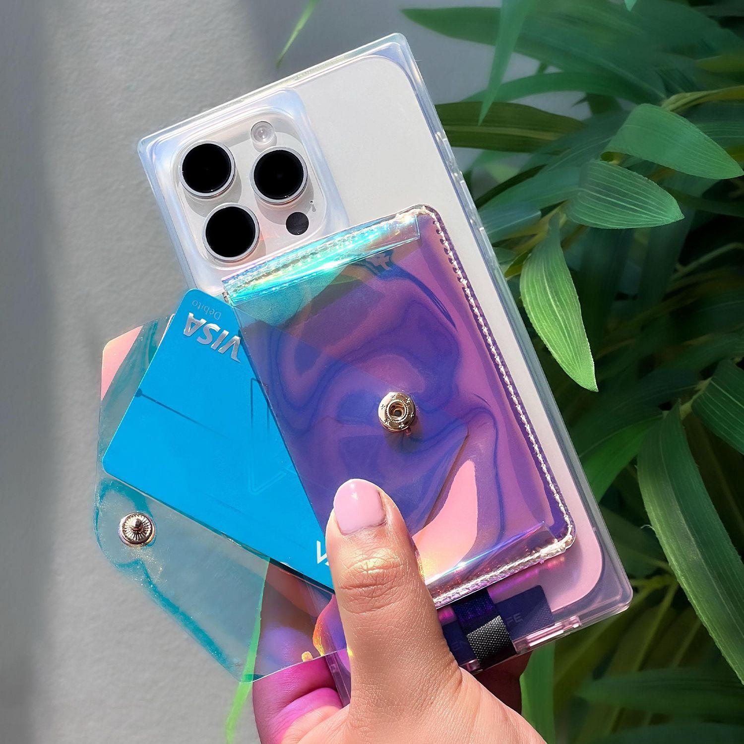 Tarjetero Wallet Magnetica Para iPhone Con Sujetador Tornasol KBOD K25-7