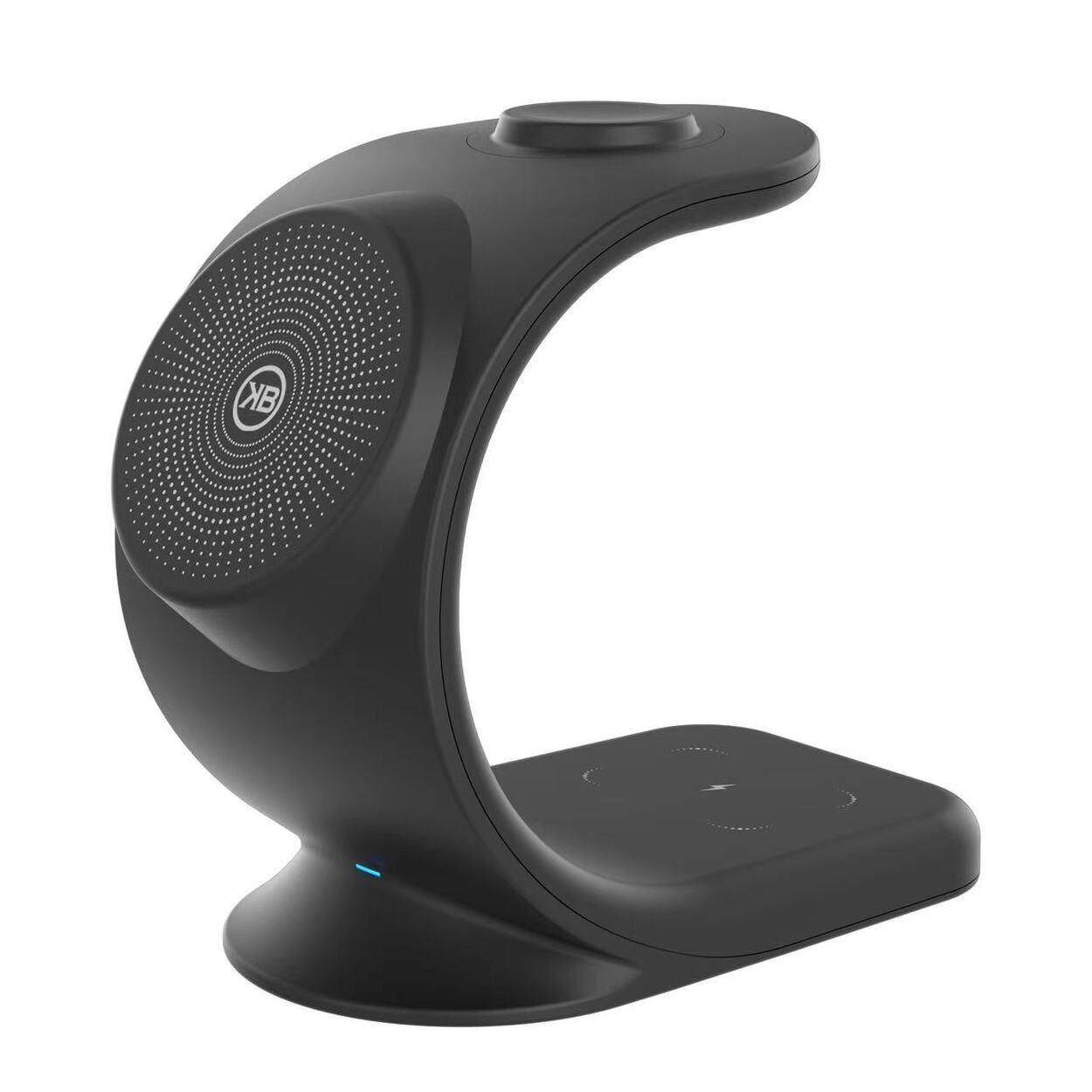 Soporte Base de Carga Inal mbrica 3 en 1 Hasta 22w Magn tico Kbod W14 Negro-2