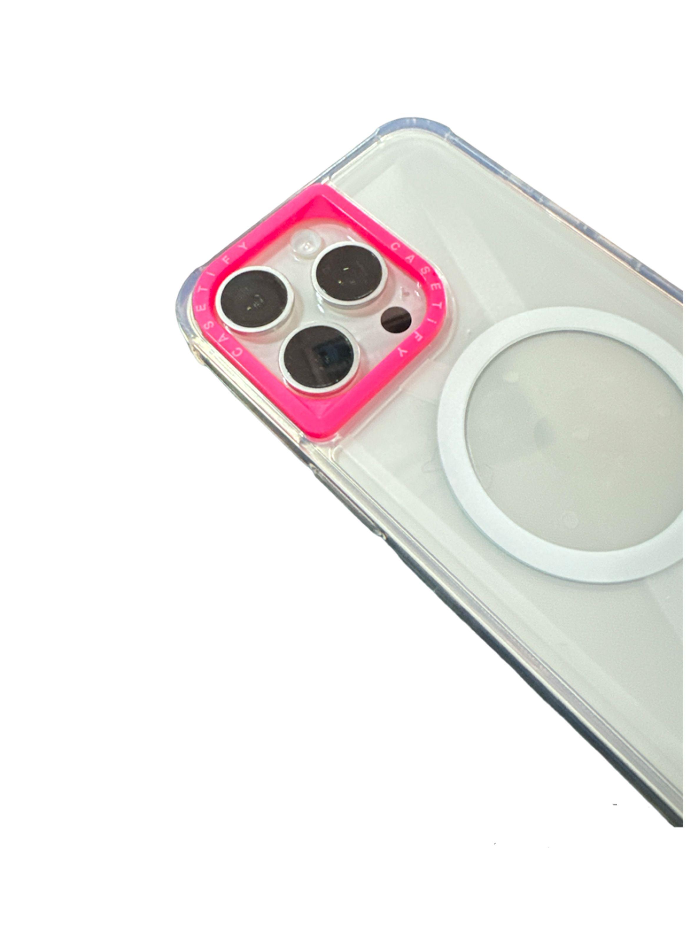 Carcasa Tipo Magsafe Casefity Para iPhone 11 Borde Fucsia-2