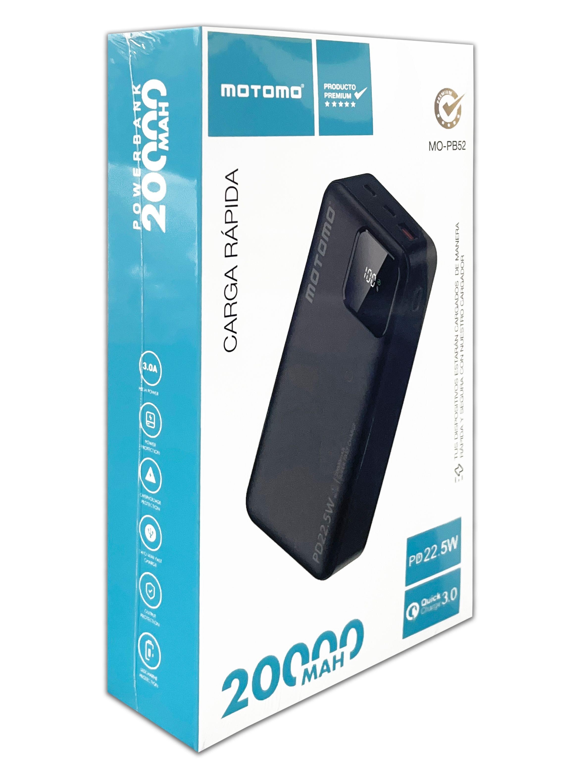 Bateria Externa Cargador Powerbank Motomo 20.000Mah MO-PB52-3