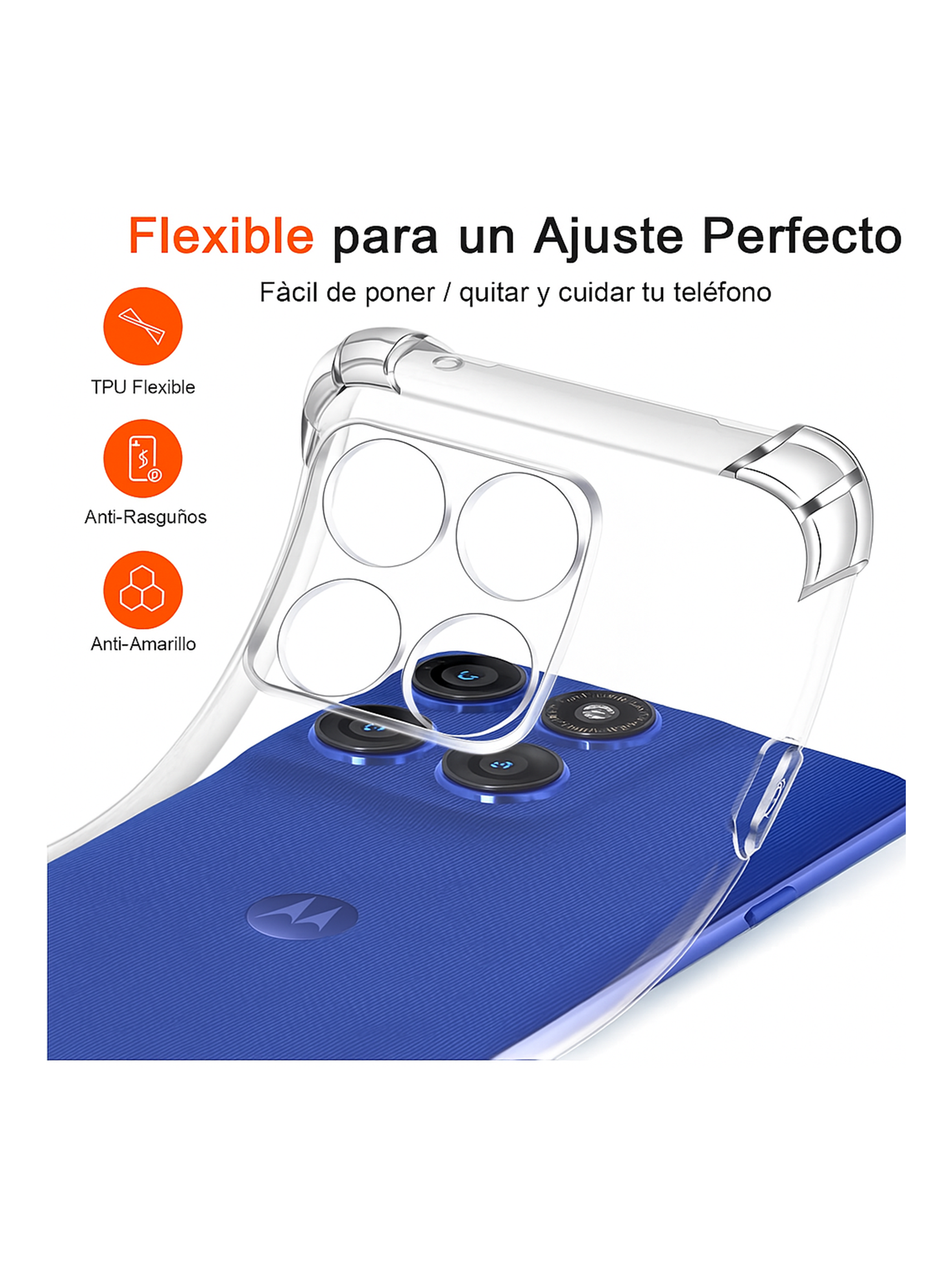 Carcasa Transparente Reforzada Para Moto Edge 60/60 Fusion-2