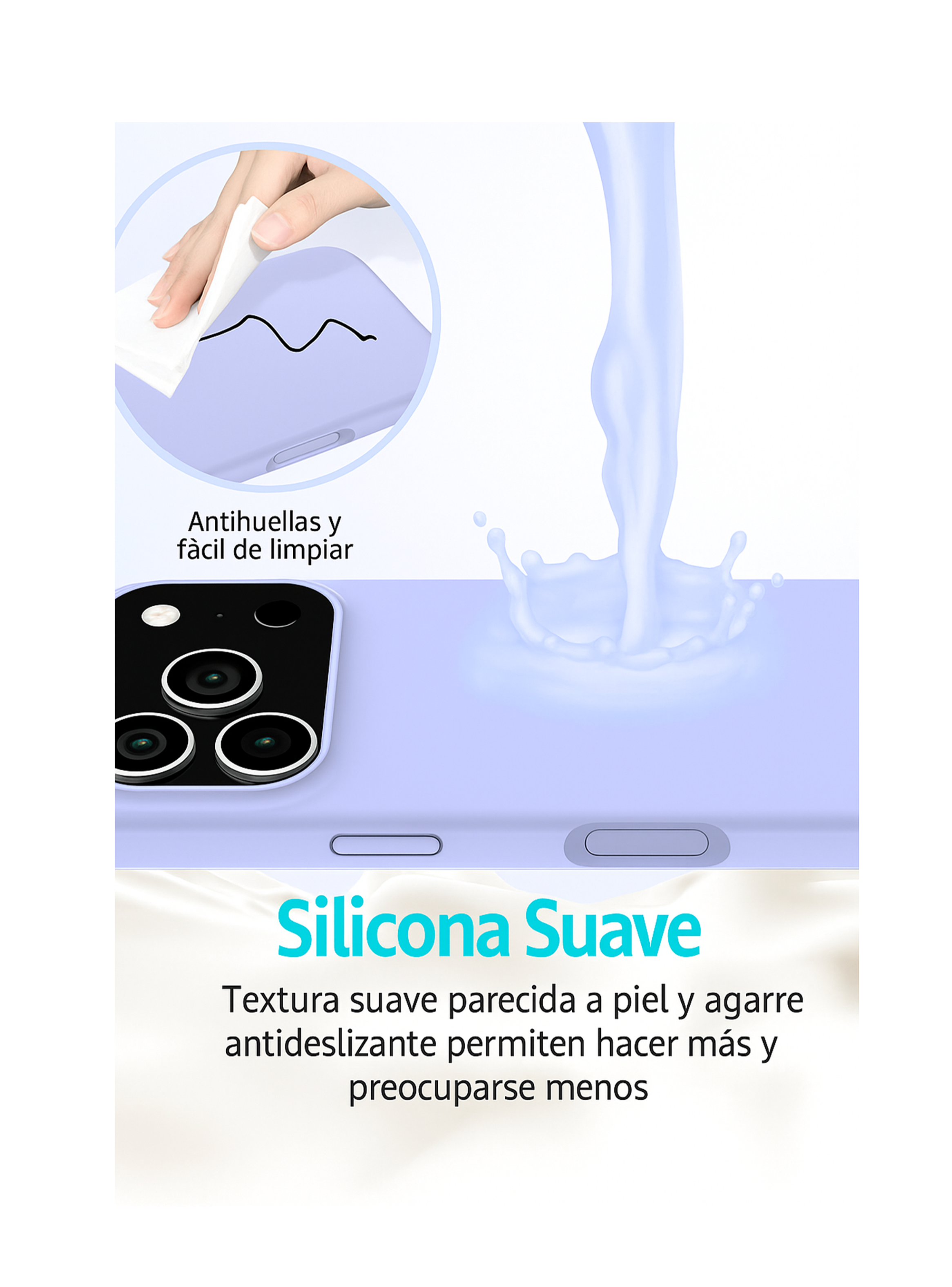 Carcasa Funda Para IPhone 17 Pro Goma Colores-4