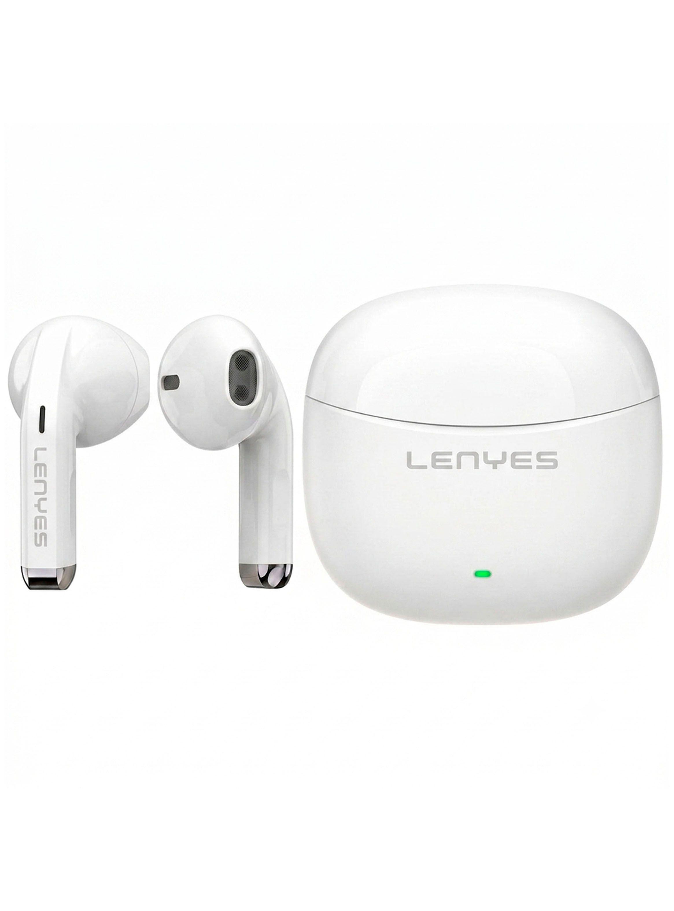Audifonos Inalambricos Bluetooth Comodos Lenyes Air99 Blanco-2