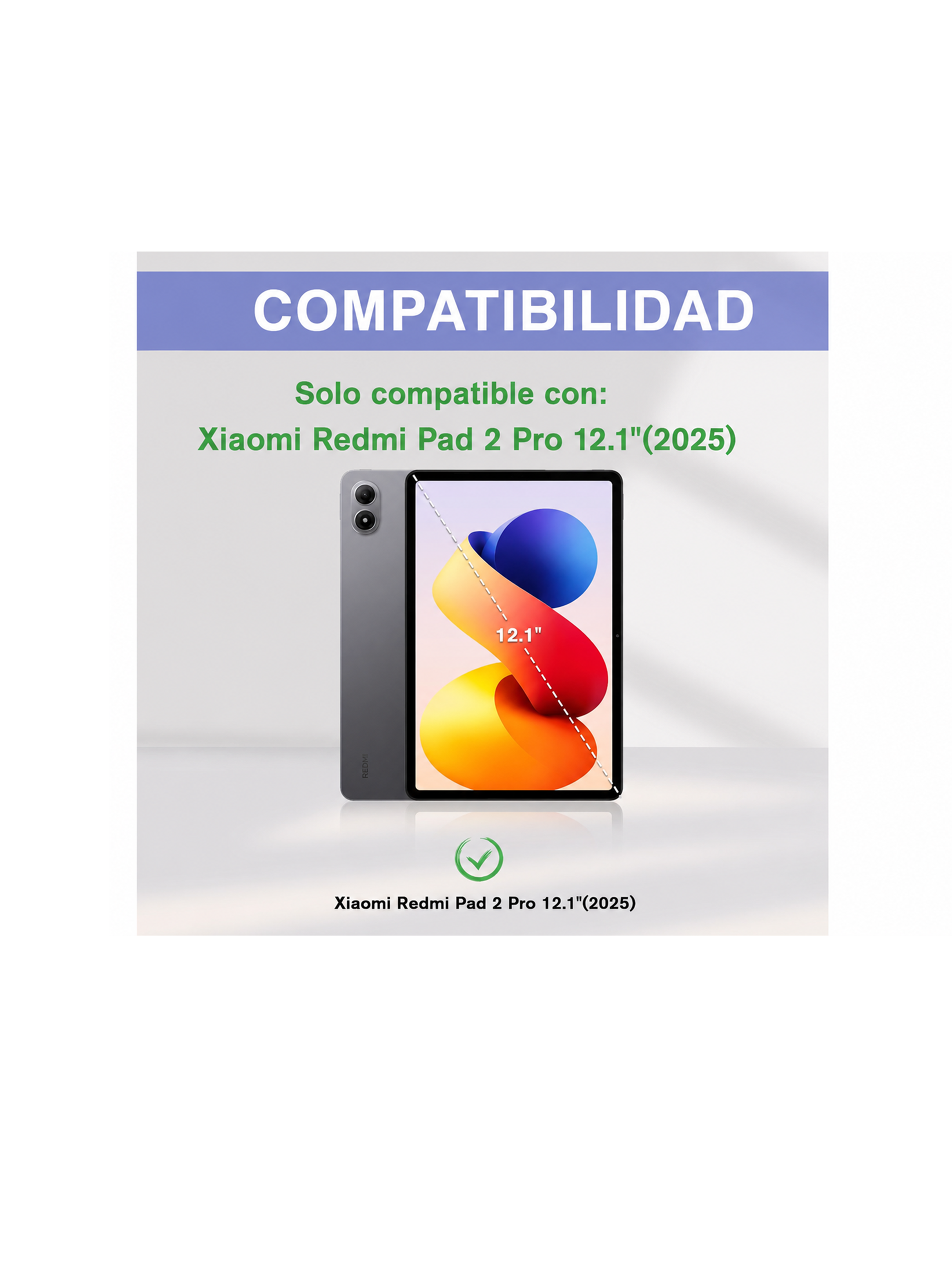 Funda Smart Cover Compatible Con Xiaomi Redmi Pad 2 Pro 12.1-3