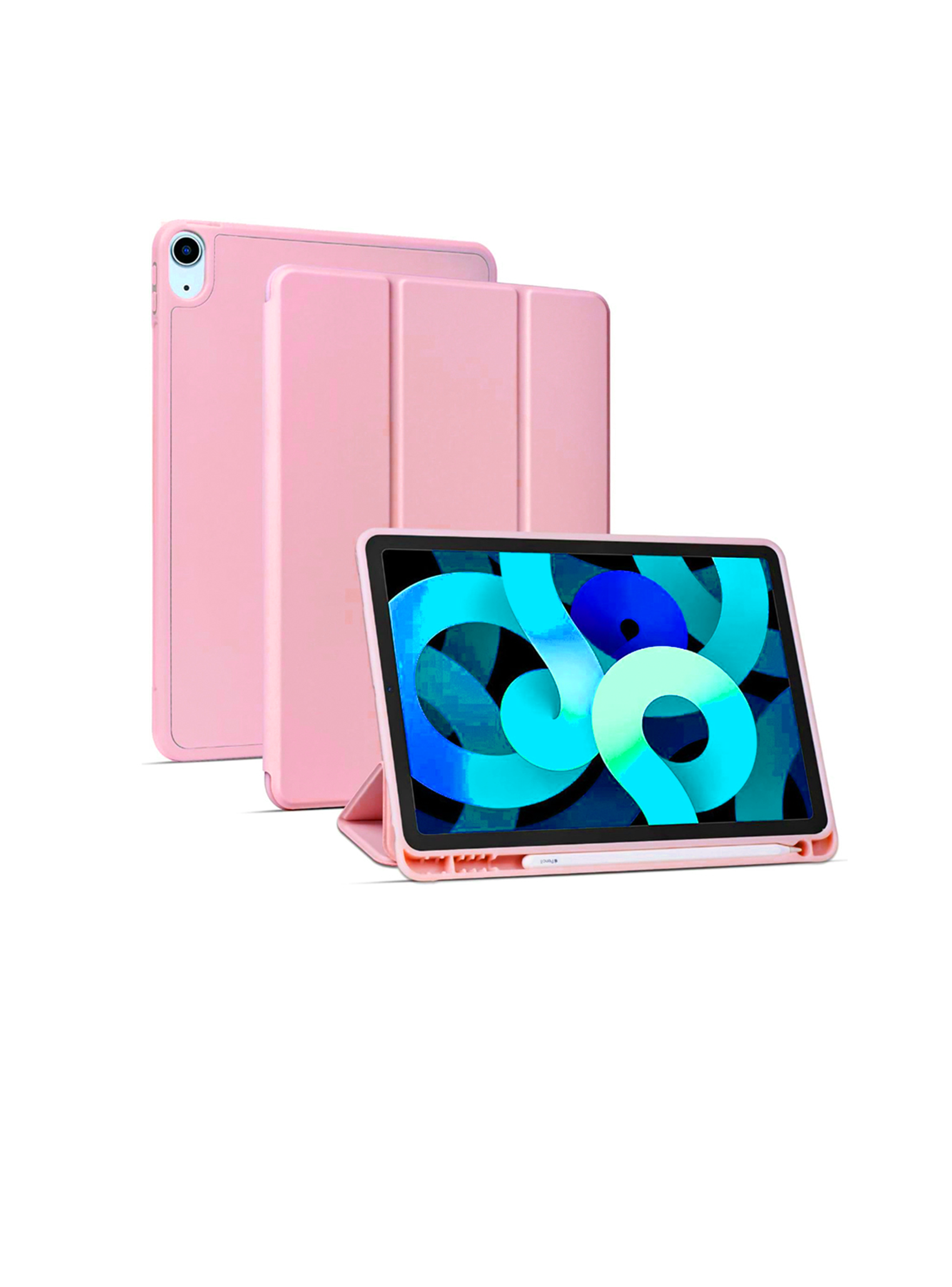 Funda Smart Cover Para iPad 10.9 10 Gen 2022 Con Ranura Rosado-0