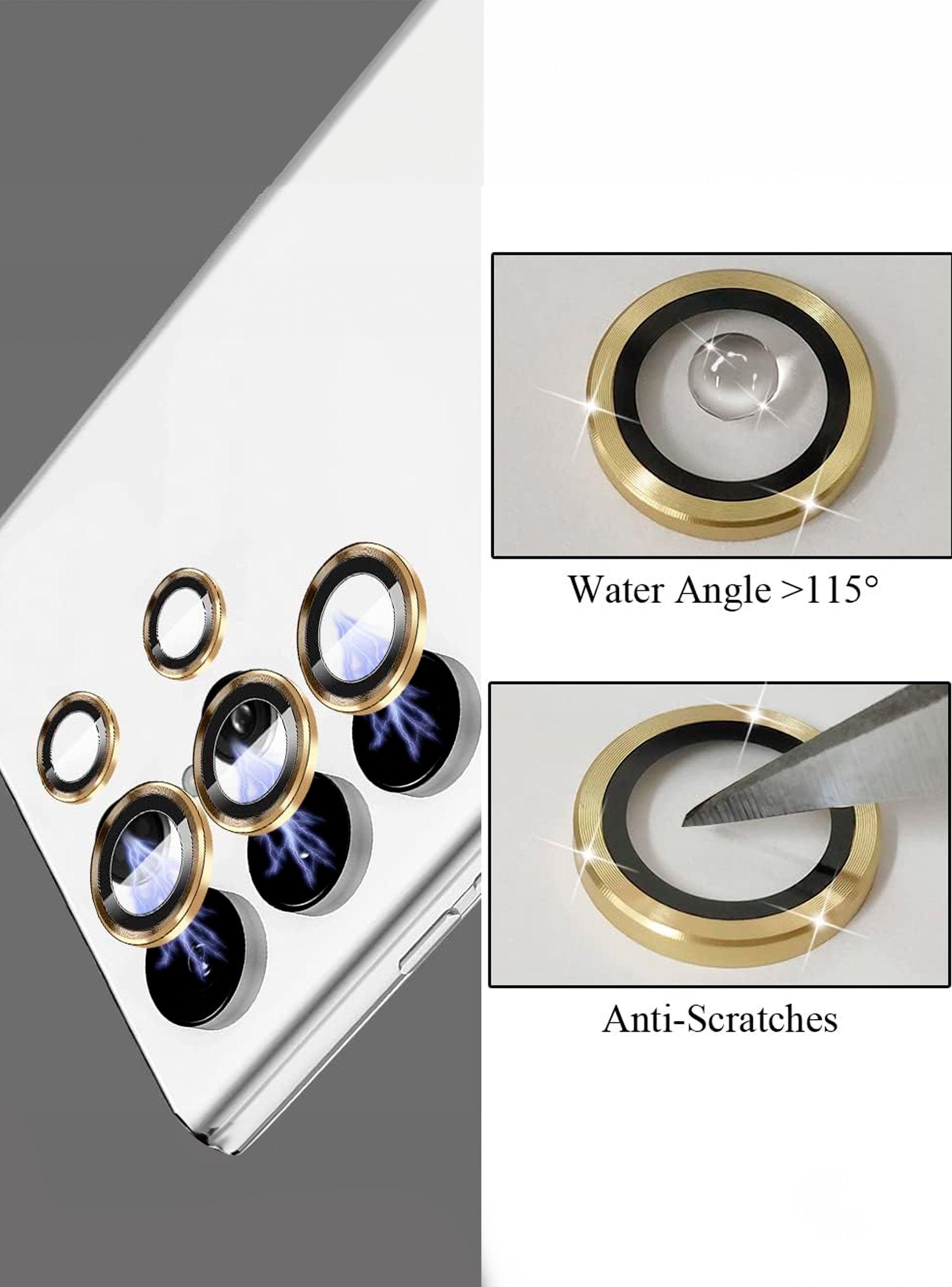 Protector De Lente De Camara Para Samsung A34 Dorado-2