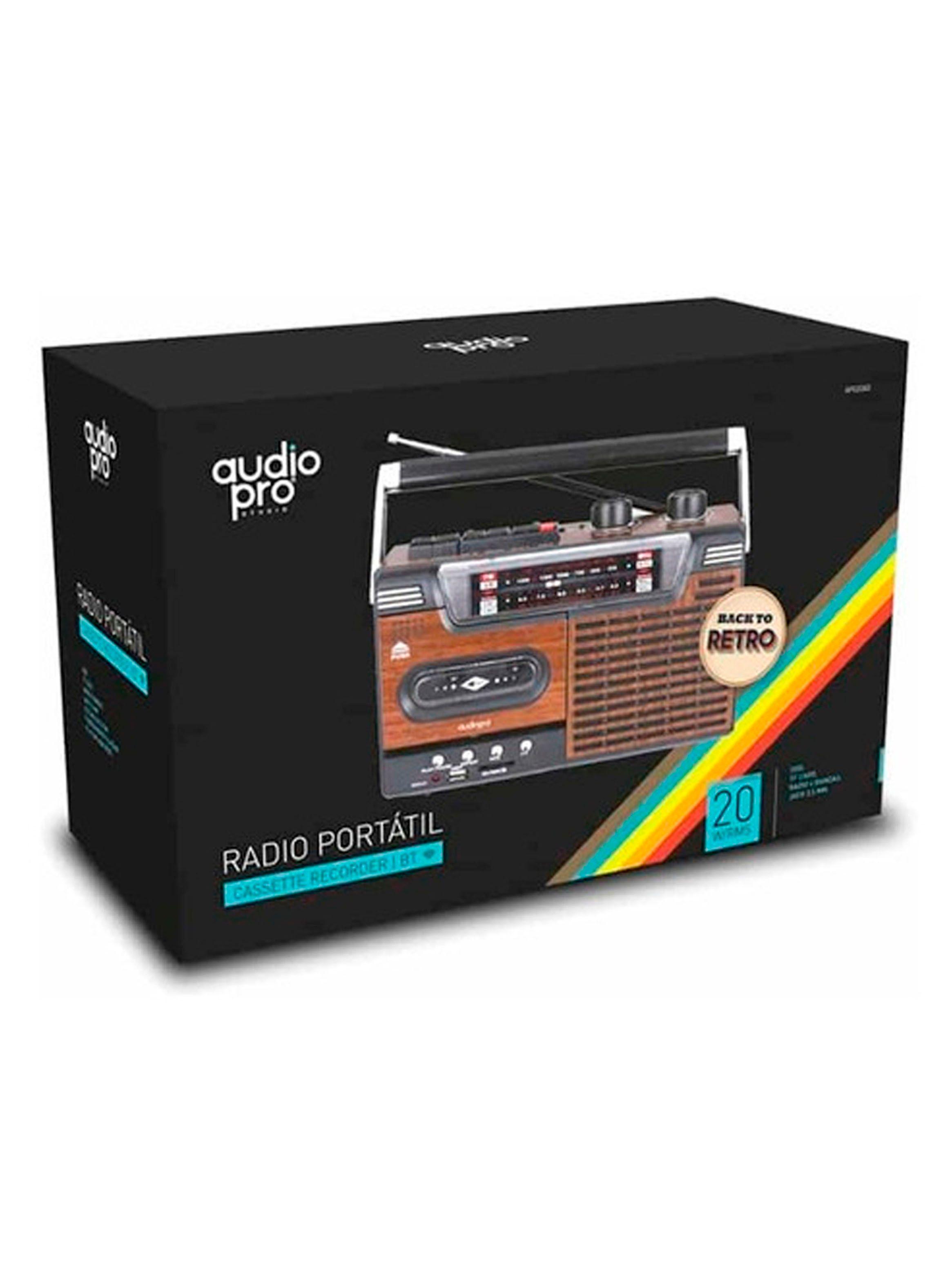 Radio Portail Cassette Vintage Inalámbrico Bluetooth am/fm-3