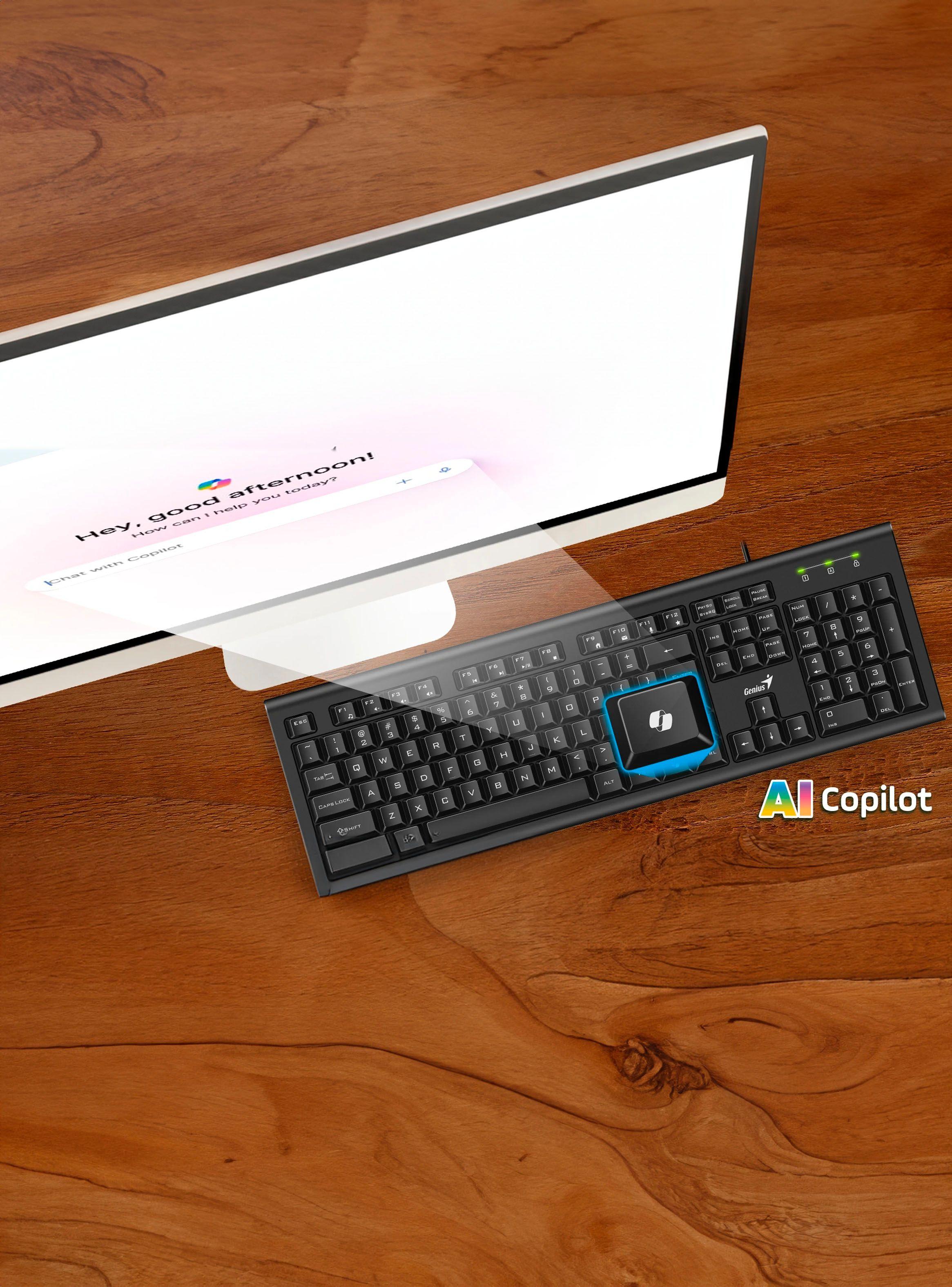 Teclado Cable USB Resistente A Derrames Genius KB-113 Negro-4