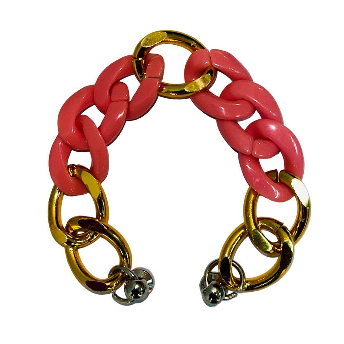 Carcasa Transparente Mas Strap Para Samsung S23 Rosa-Dorado-1