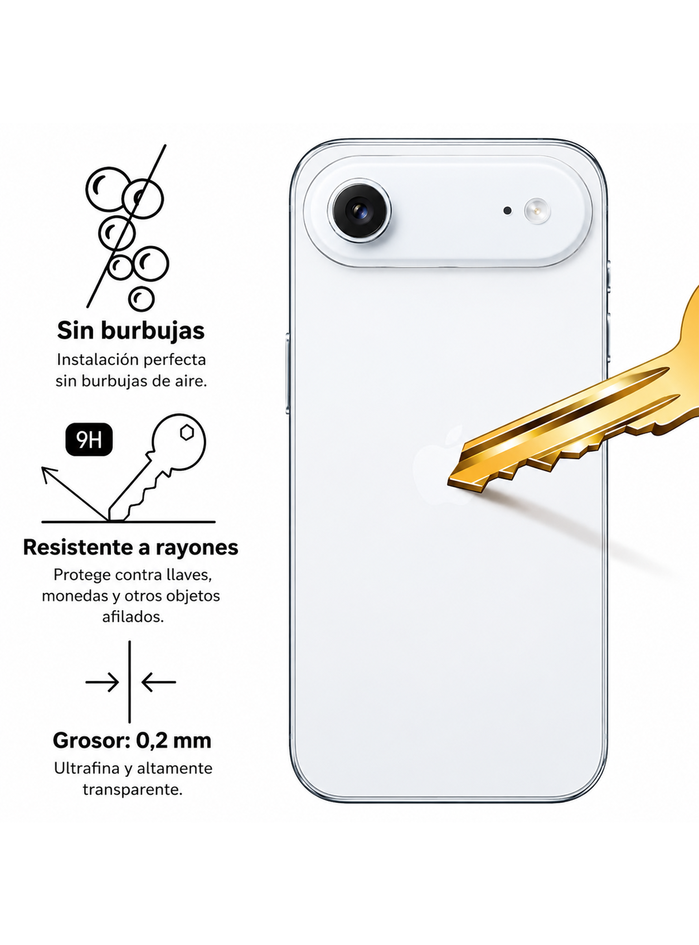 Mica Hidrogel Matte Parte Trasera Compatible Con iPhone 17 Air-2