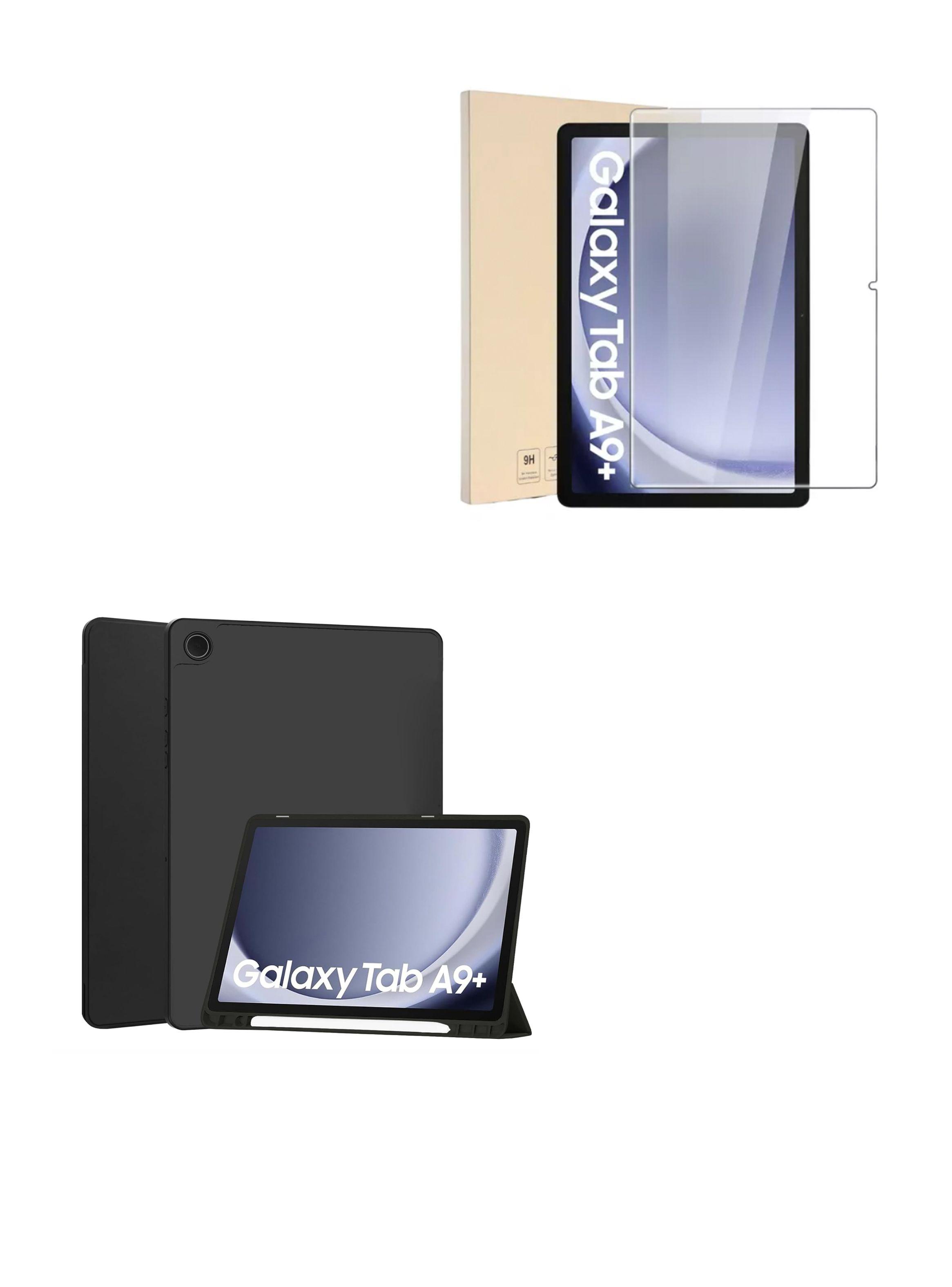 Funda Lamina Vidrio Para Tablet Samsung A9+ Plus Negro-2