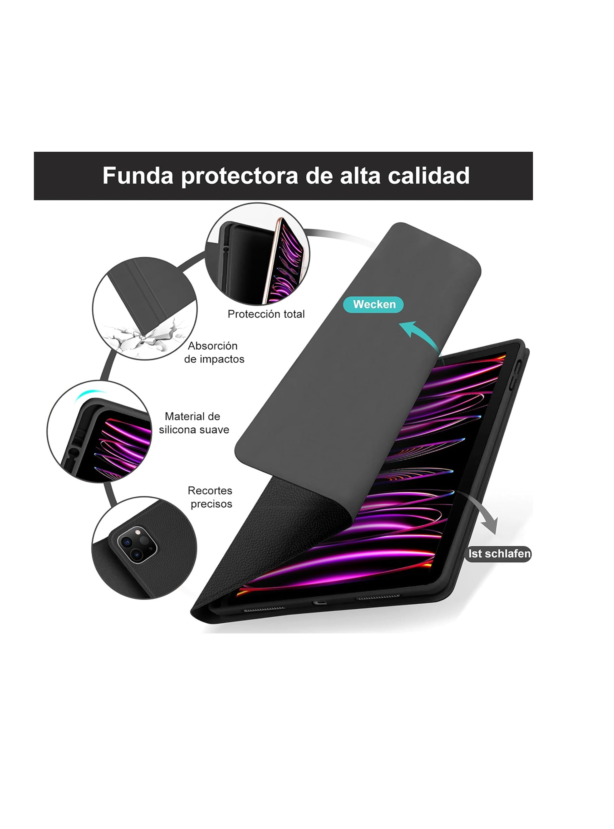 Funda Con Teclado Touchpad Español Para iPad Air 13 M2 2024-2