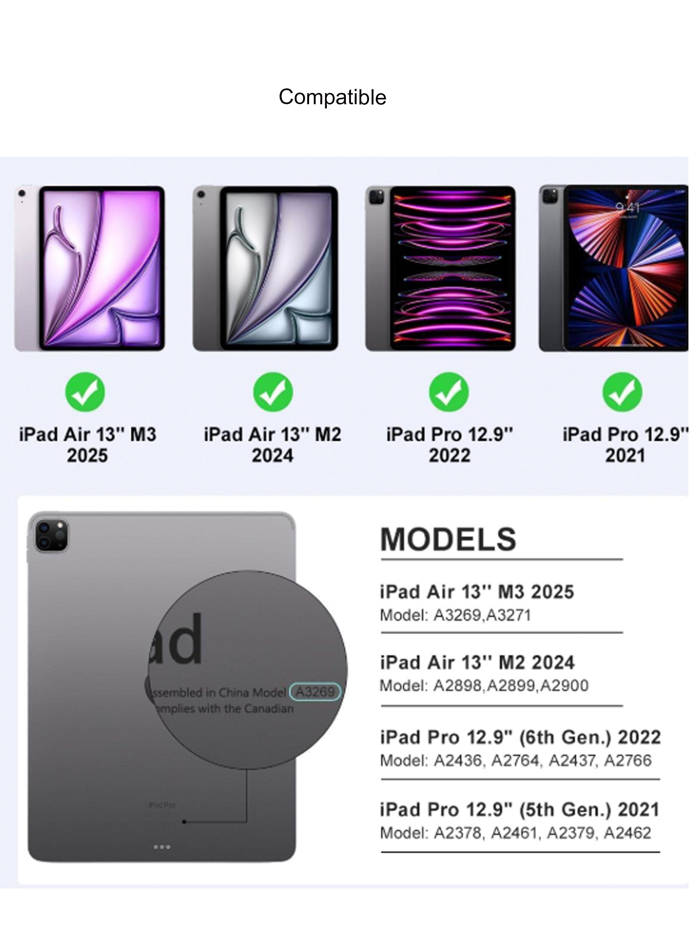 Funda Con Teclado Touchpad Español Para iPad Air 13 M2 2024-4