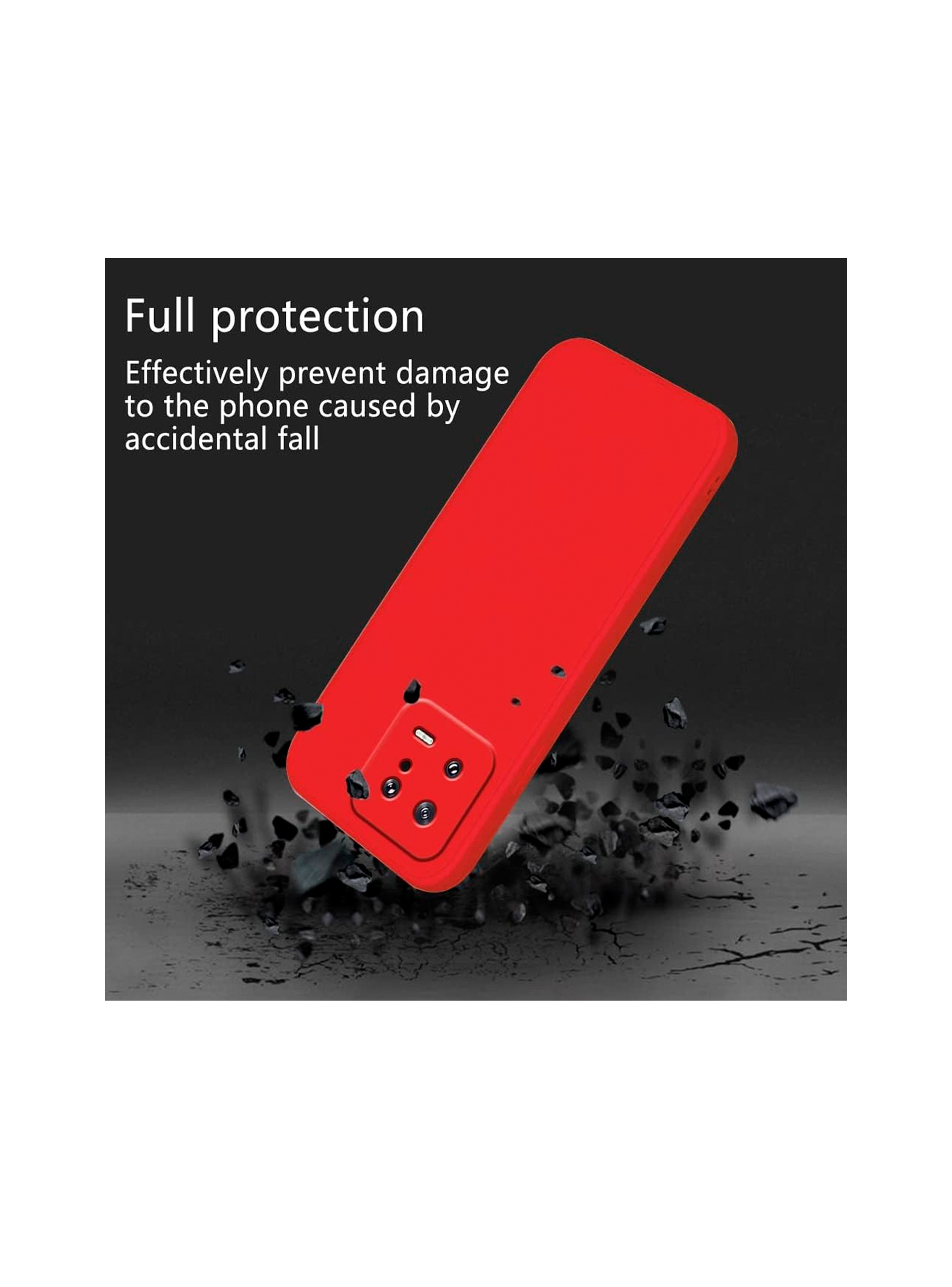 Carcasa Para Xiaomi 13 Goma Rojo-2