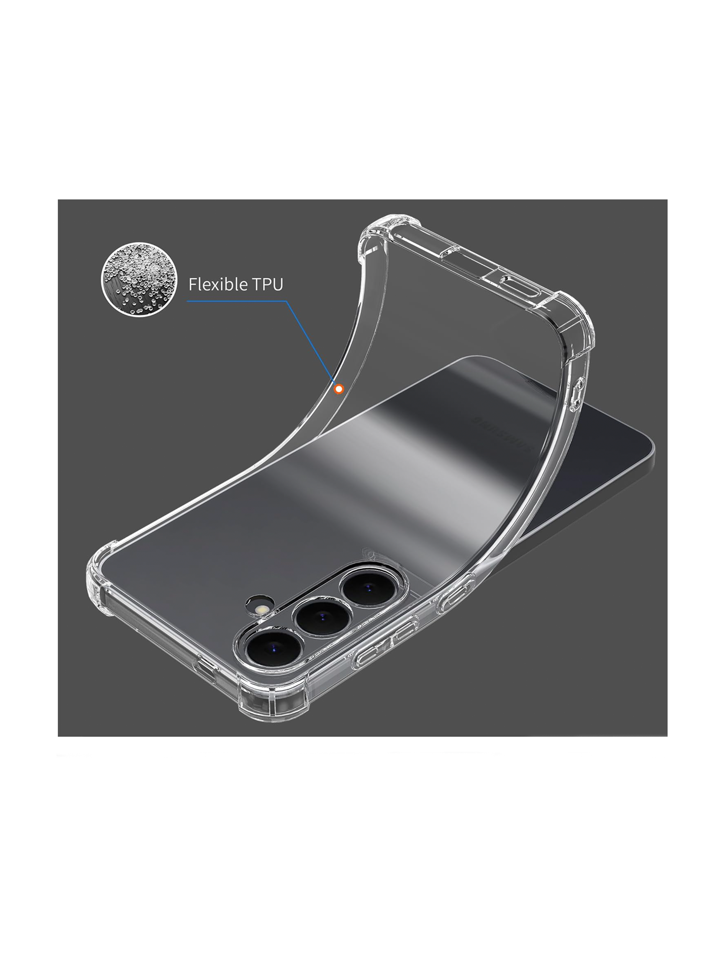 Carcasa Anti golpes Transparente Para Samsung S25 Fe-3