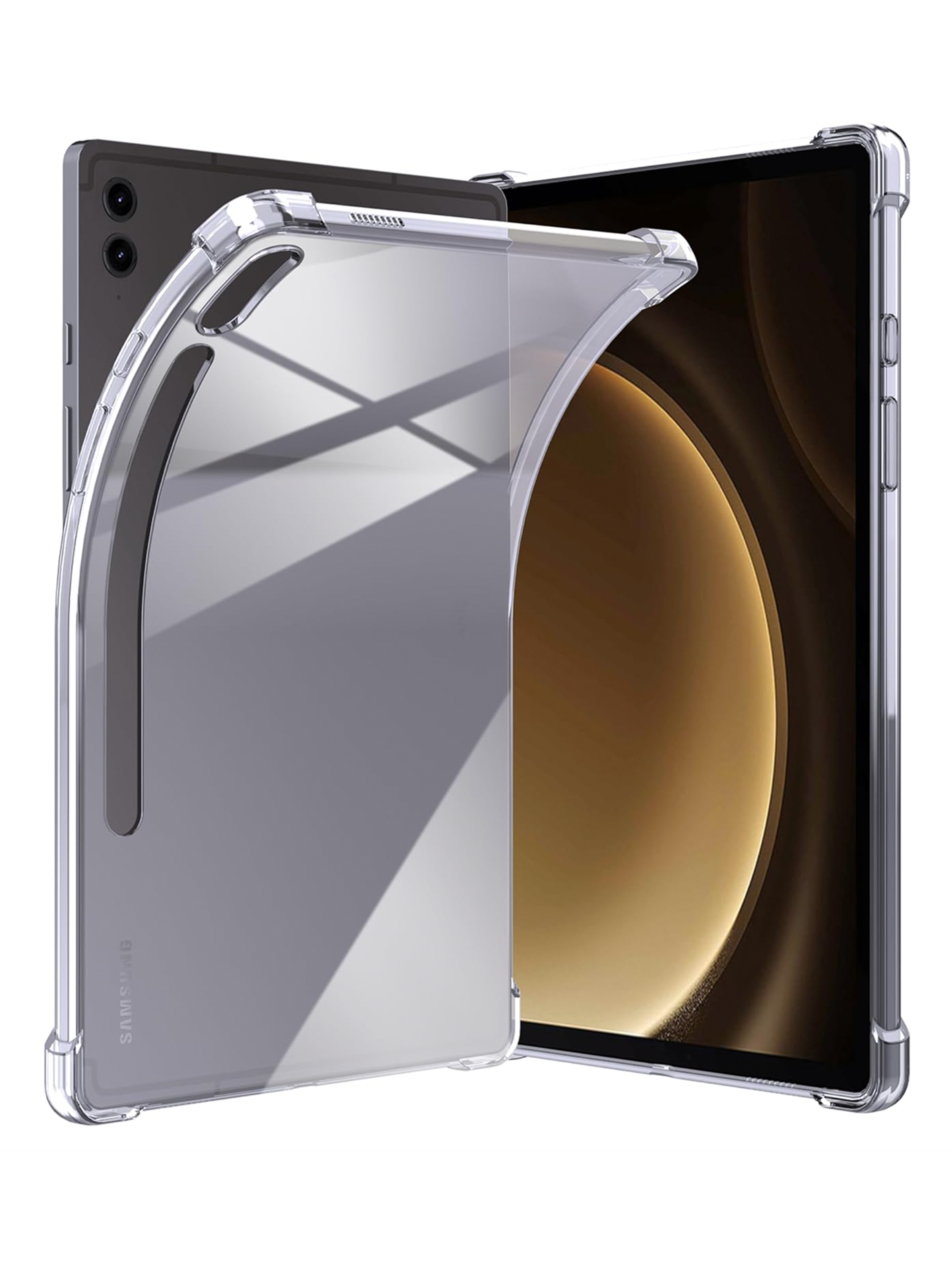 Carcasa Transparente Reforzada Para Samsung Tab S9 Fe+ 12.4-0