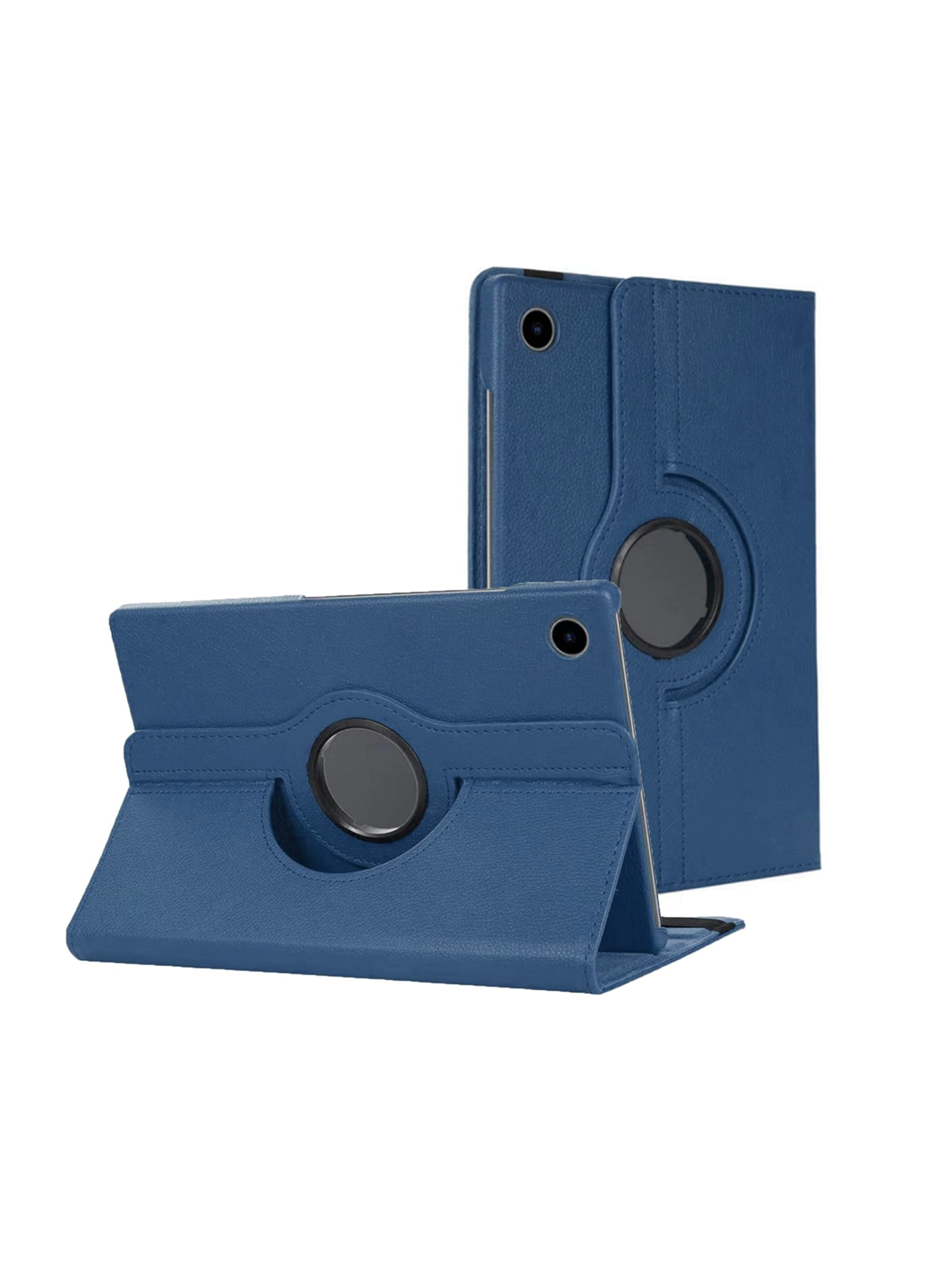 Carcasa Giratoria Para Tab Samsung A9 Normal Con Lamina Vidrio Azul-2