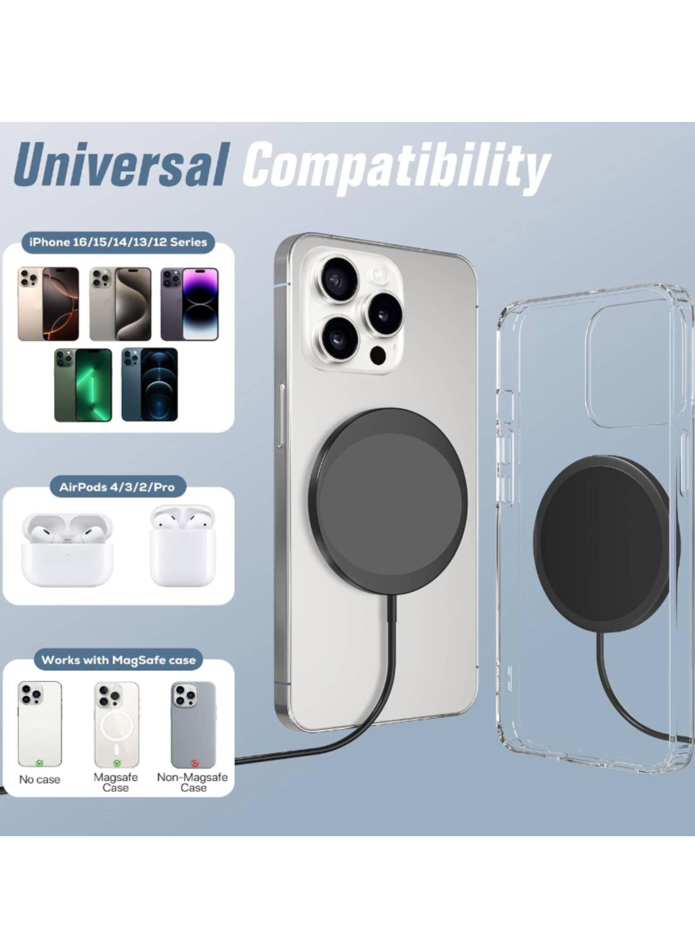 Cargador Inalámbrico Magnetico De 15W Compatible Con iPhone-4