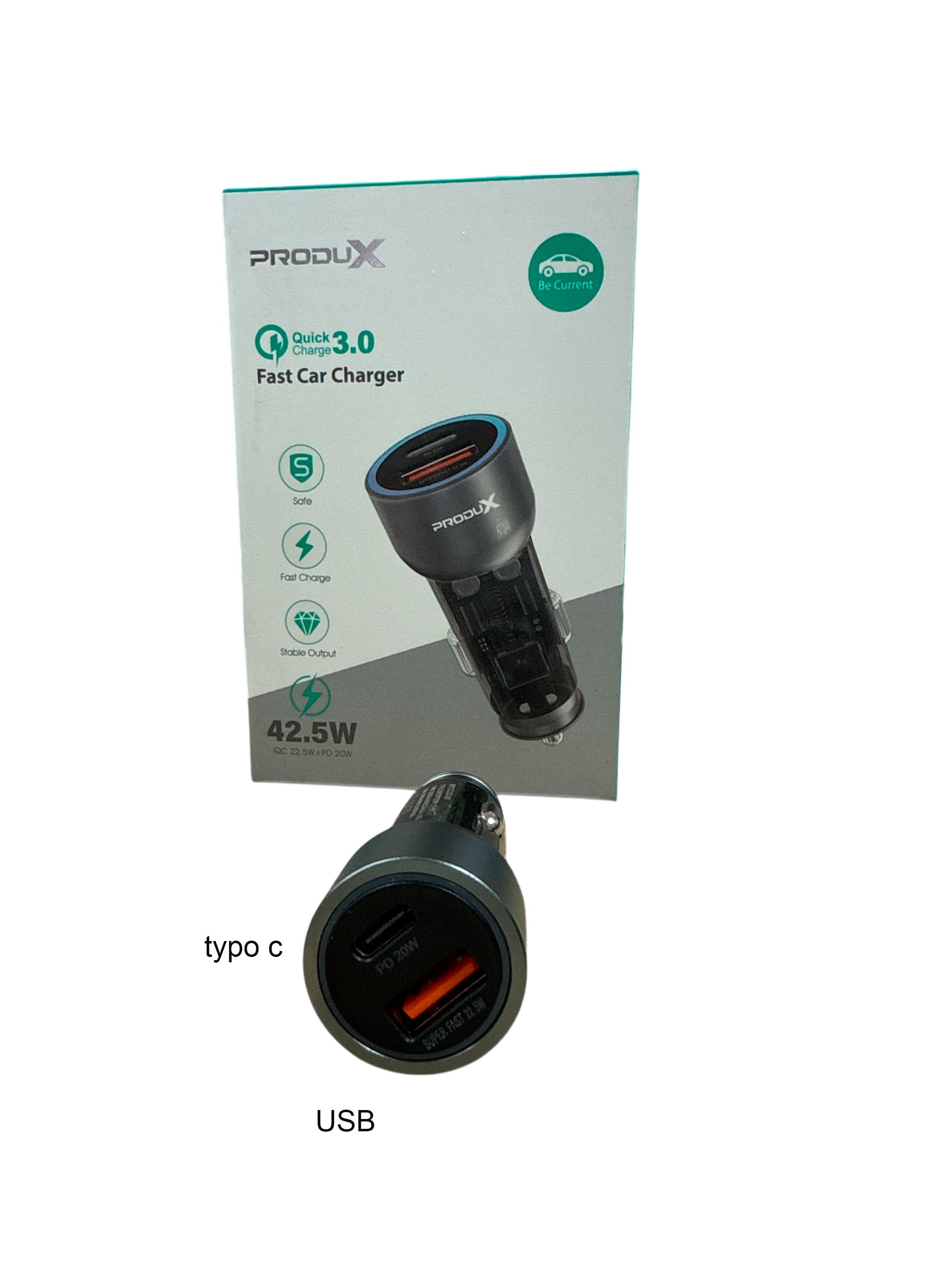 Cargador De Auto USB C y USB Protección Carga Rapida 3.0-6