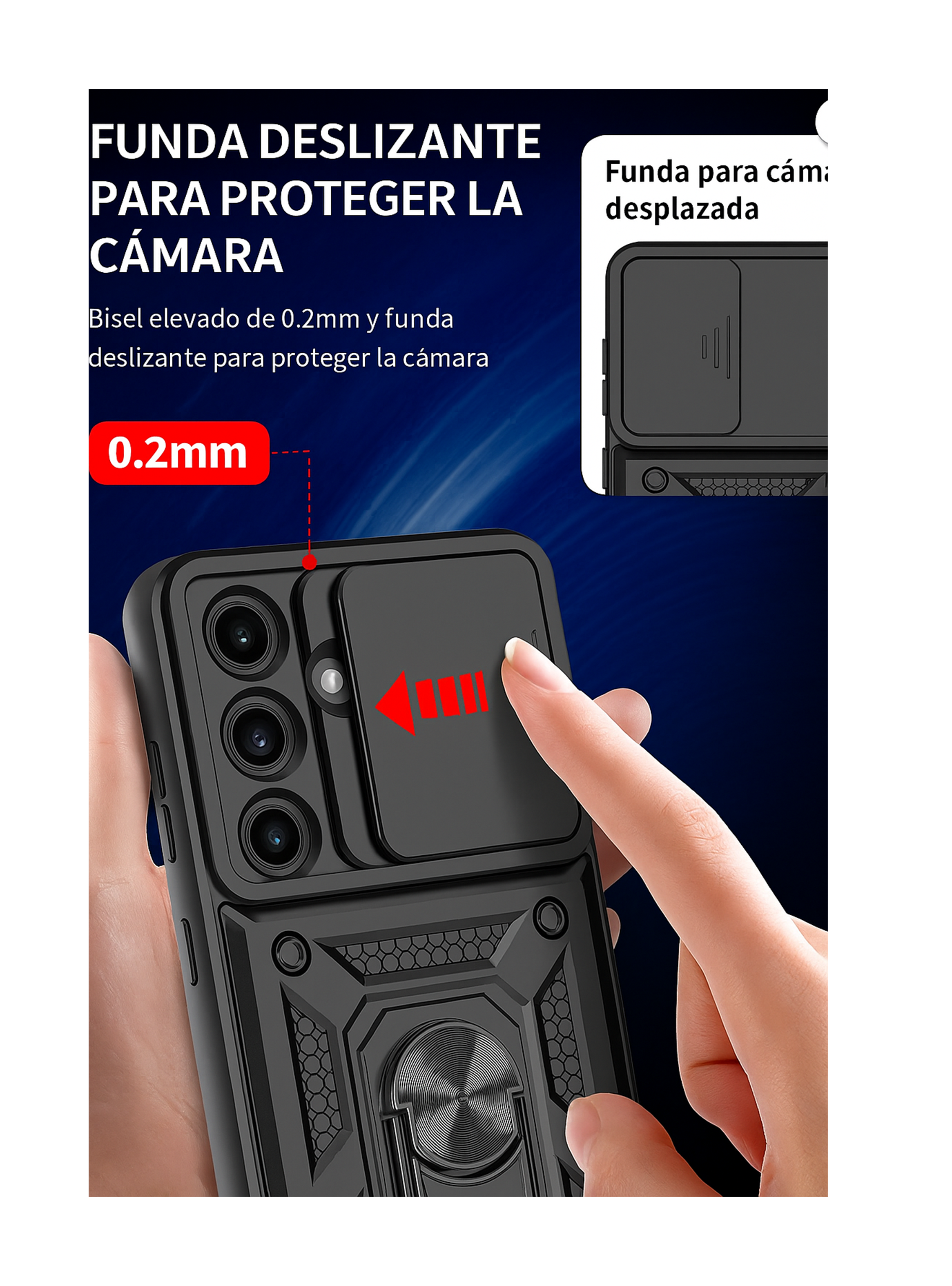 Carcasa Armadura Antigolpe Anillo Para Samsung S24 Fe-4