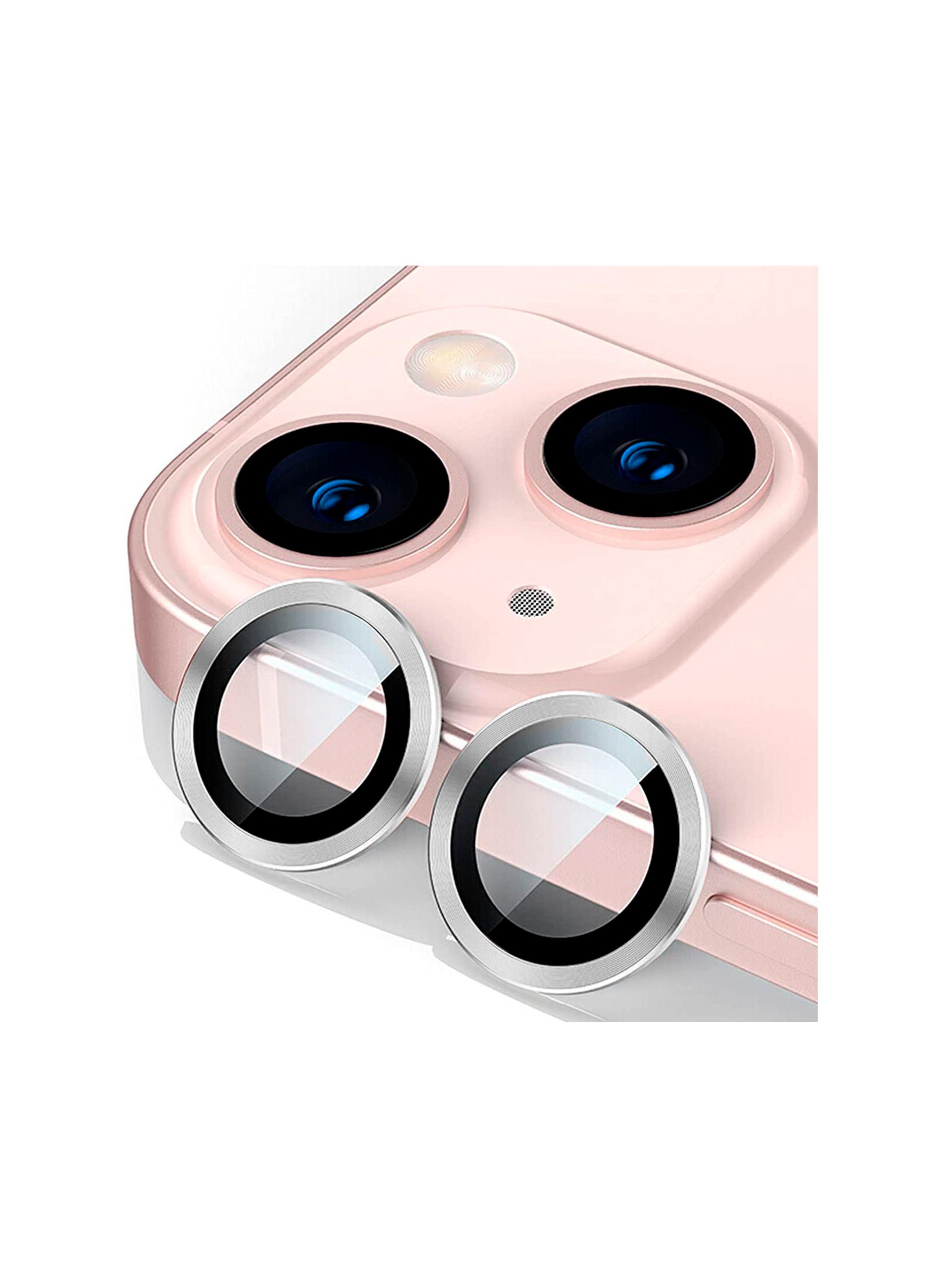 Protector de Lentes de Camara Para iPhone 14 14 Plus Plateado-2