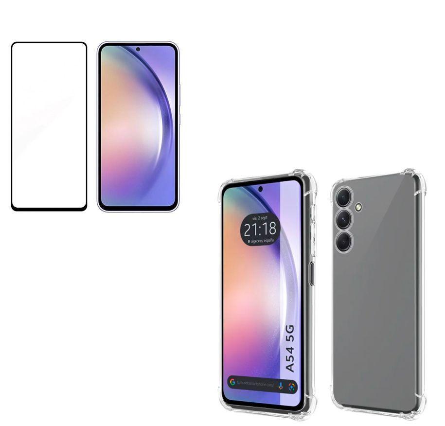 Carcasa Lamina Vidrio Transparente Para Samsung  A54 5G-0