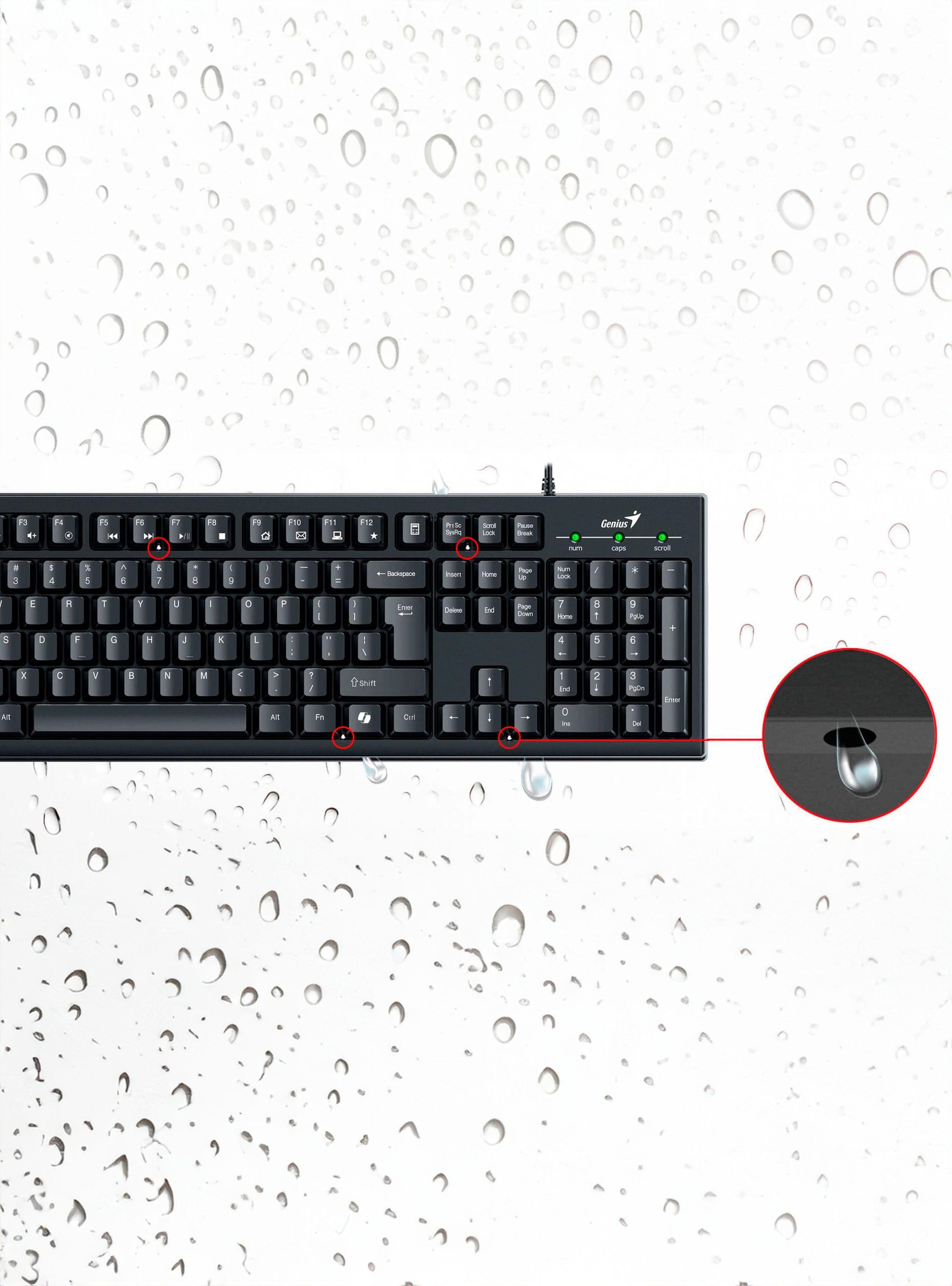 Kit De Teclado Y Mouse Con Cable Combo Genius KM-100SE Negro-2