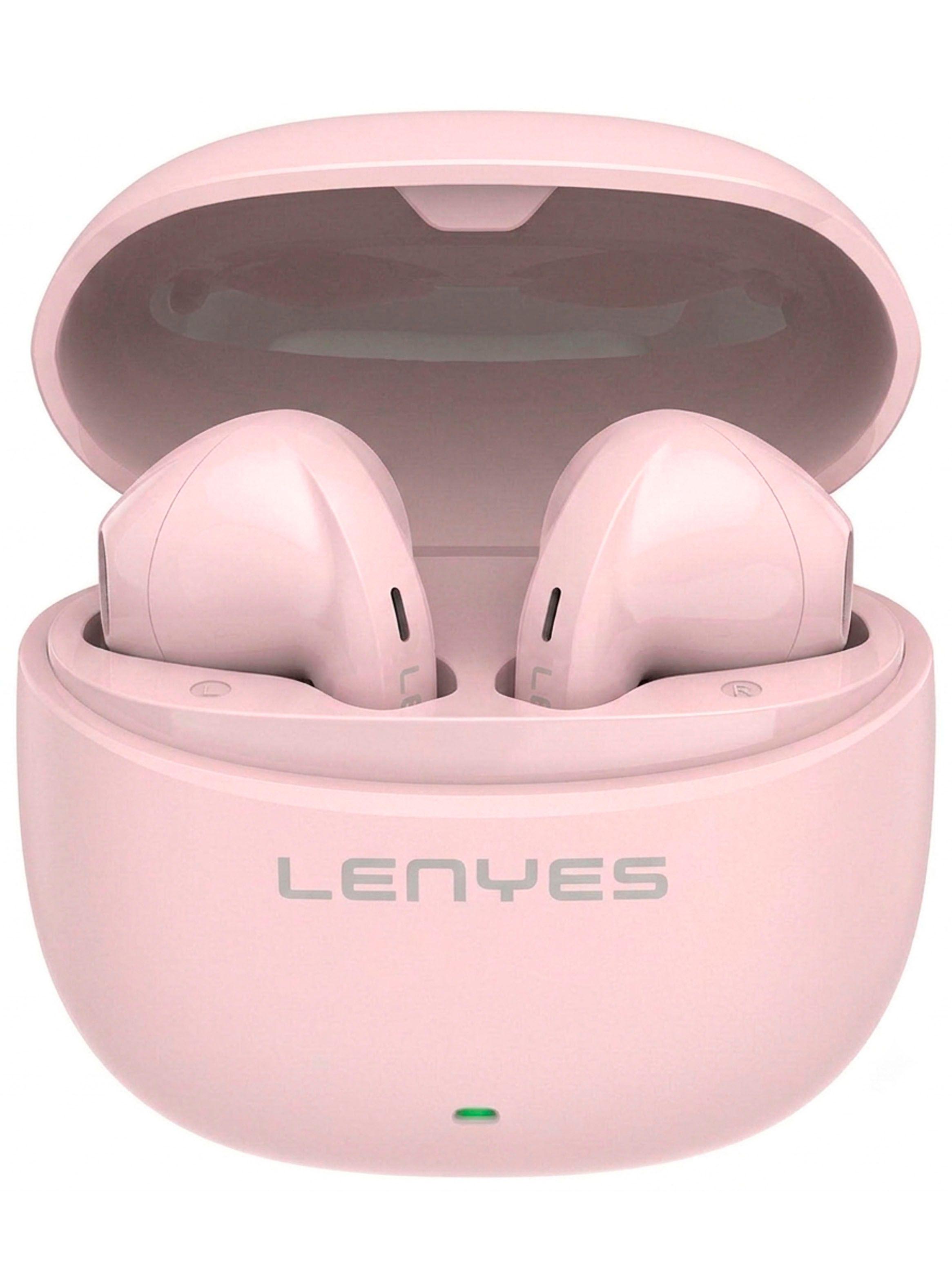 Audifonos Inalambricos Bluetooth Comodos Lenyes Air99 Rosa-1