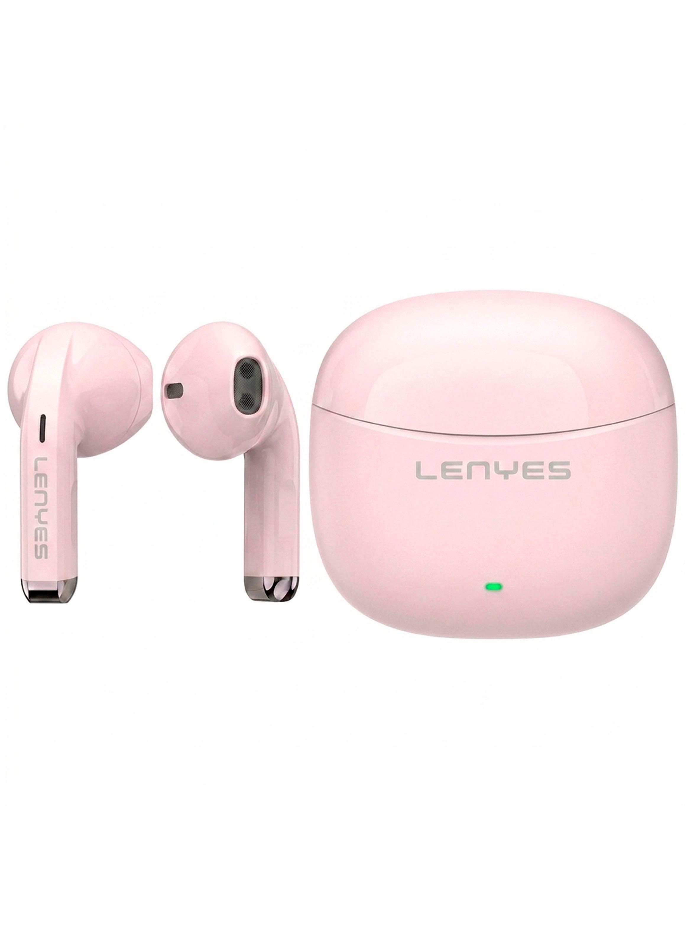 Audifonos Inalambricos Bluetooth Comodos Lenyes Air99 Rosa-2