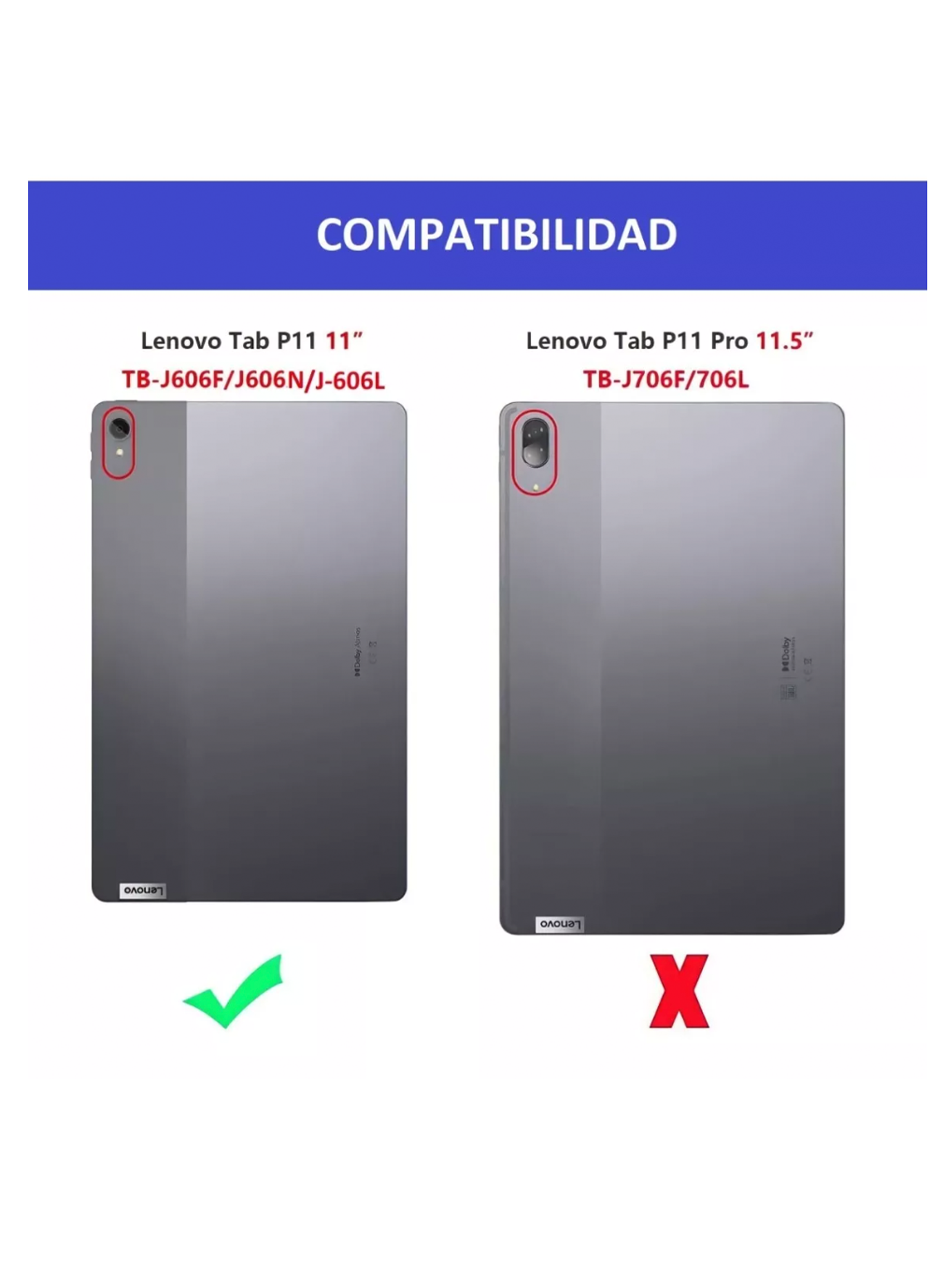 Lamina De Vidrio Templado Lenovo P11 J606f J606n J606l-2