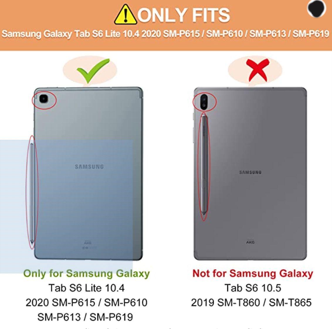 Funda + Lamina Para Tablet Samsung S6 Lite Morado-7