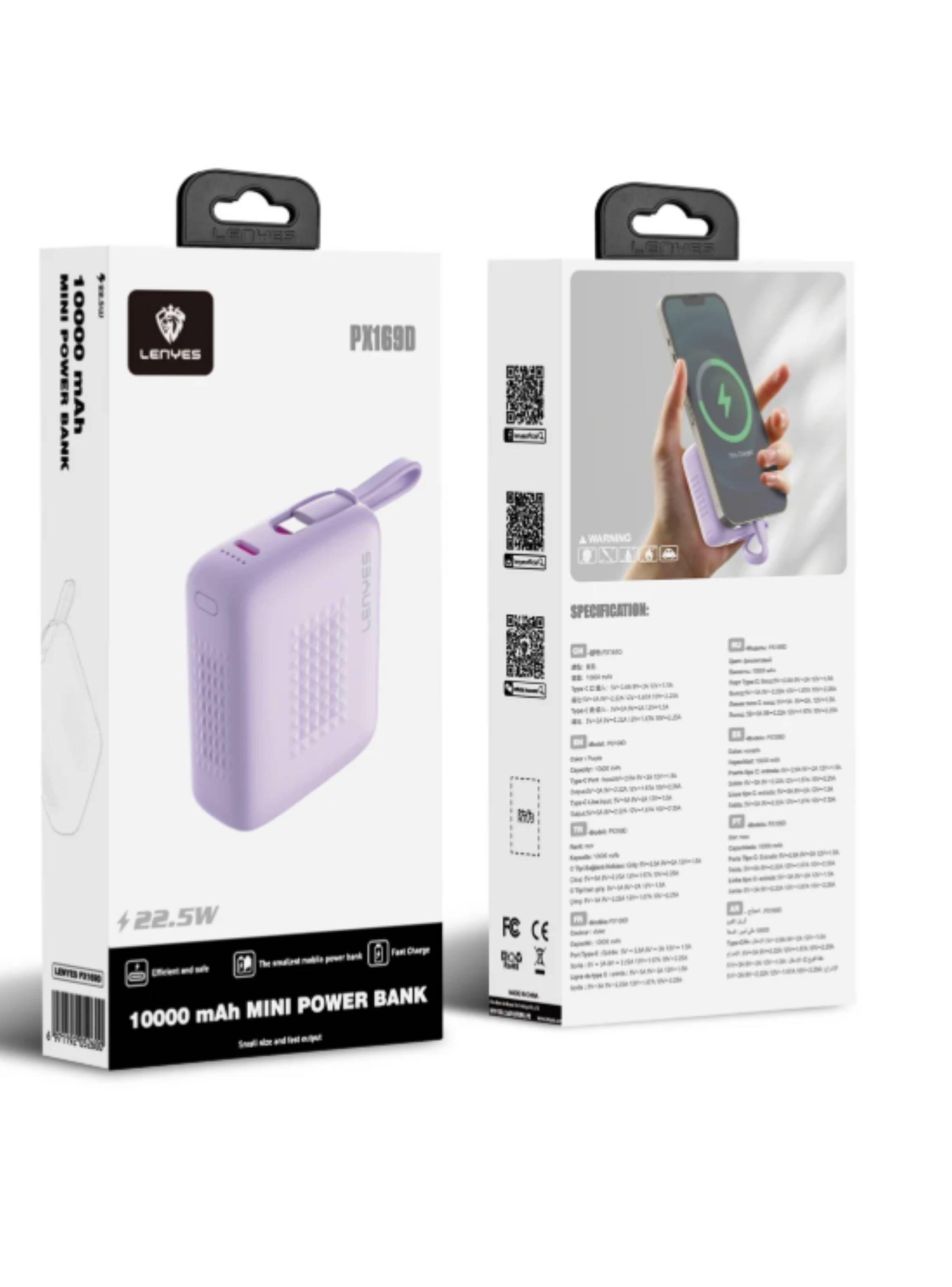Bateria Mini Externa Cargador Portátil Powerbank 10.000Mah-5