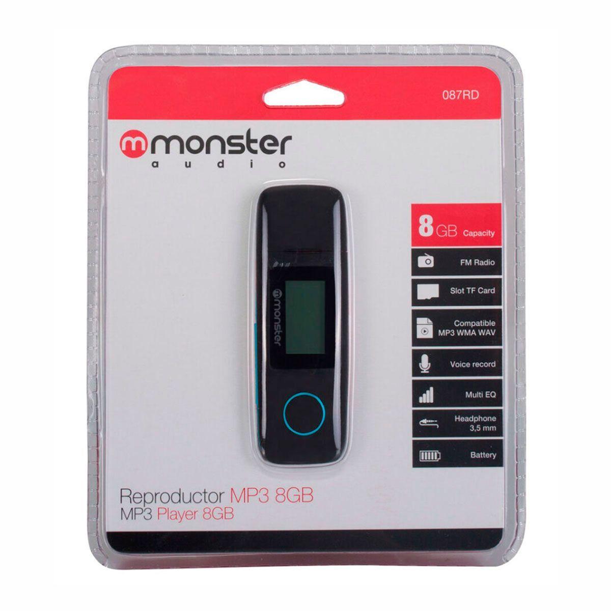 Reproductor Mp3 16gb Expandible/ Radio/ Grabadora/ Pantalla Lcd Azul-3