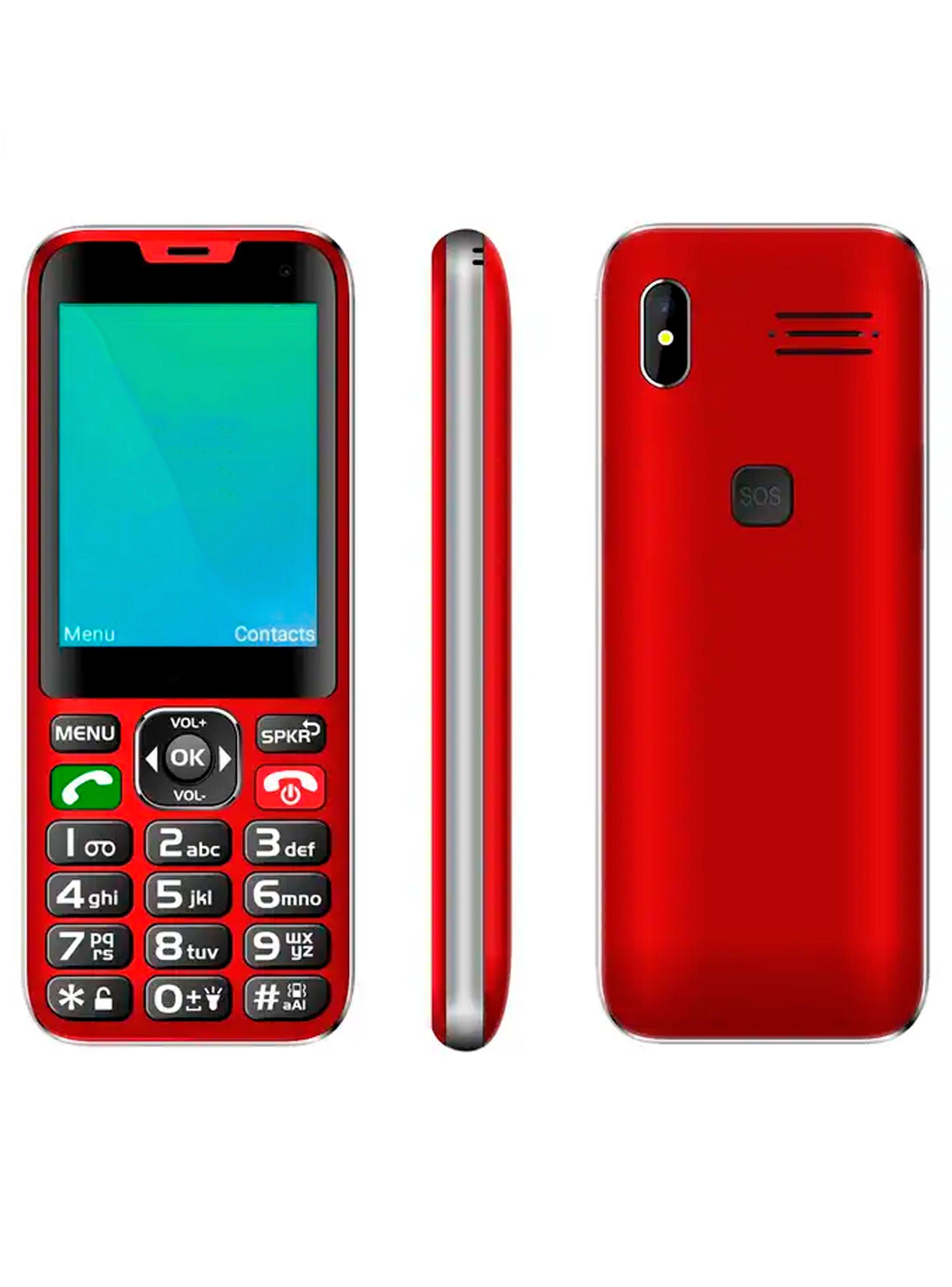 Telefono Celular Adulto Mayor 4G 2.8" Color Tecnolab Rojo-2