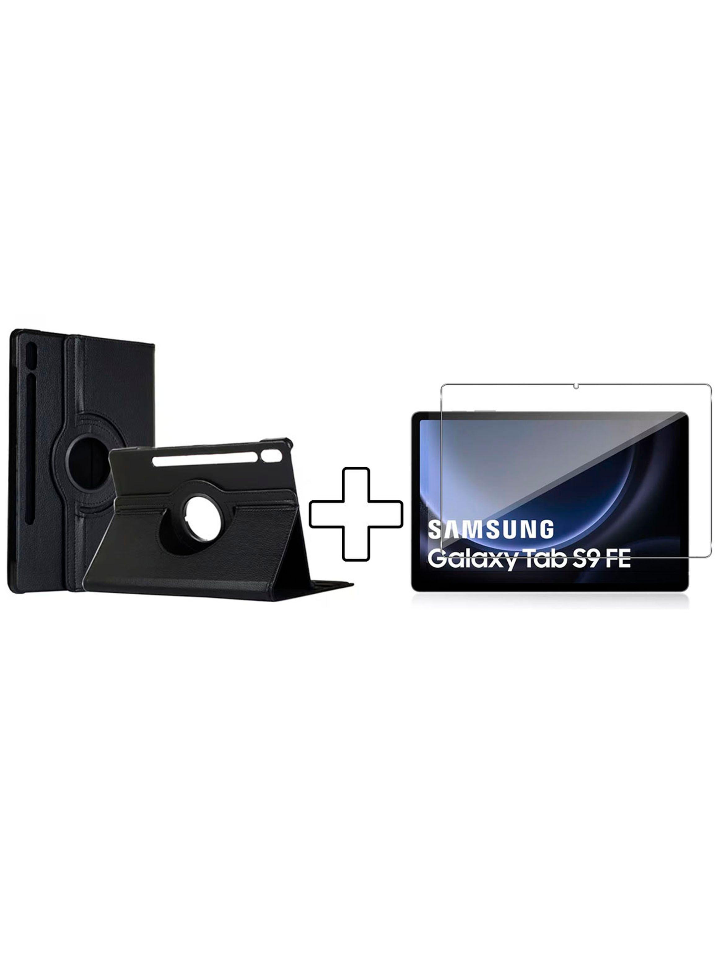 Carcasa Giratoria + Lamina Compatible Con Samsung S9 Fe 10.9 Pulg Negro-3