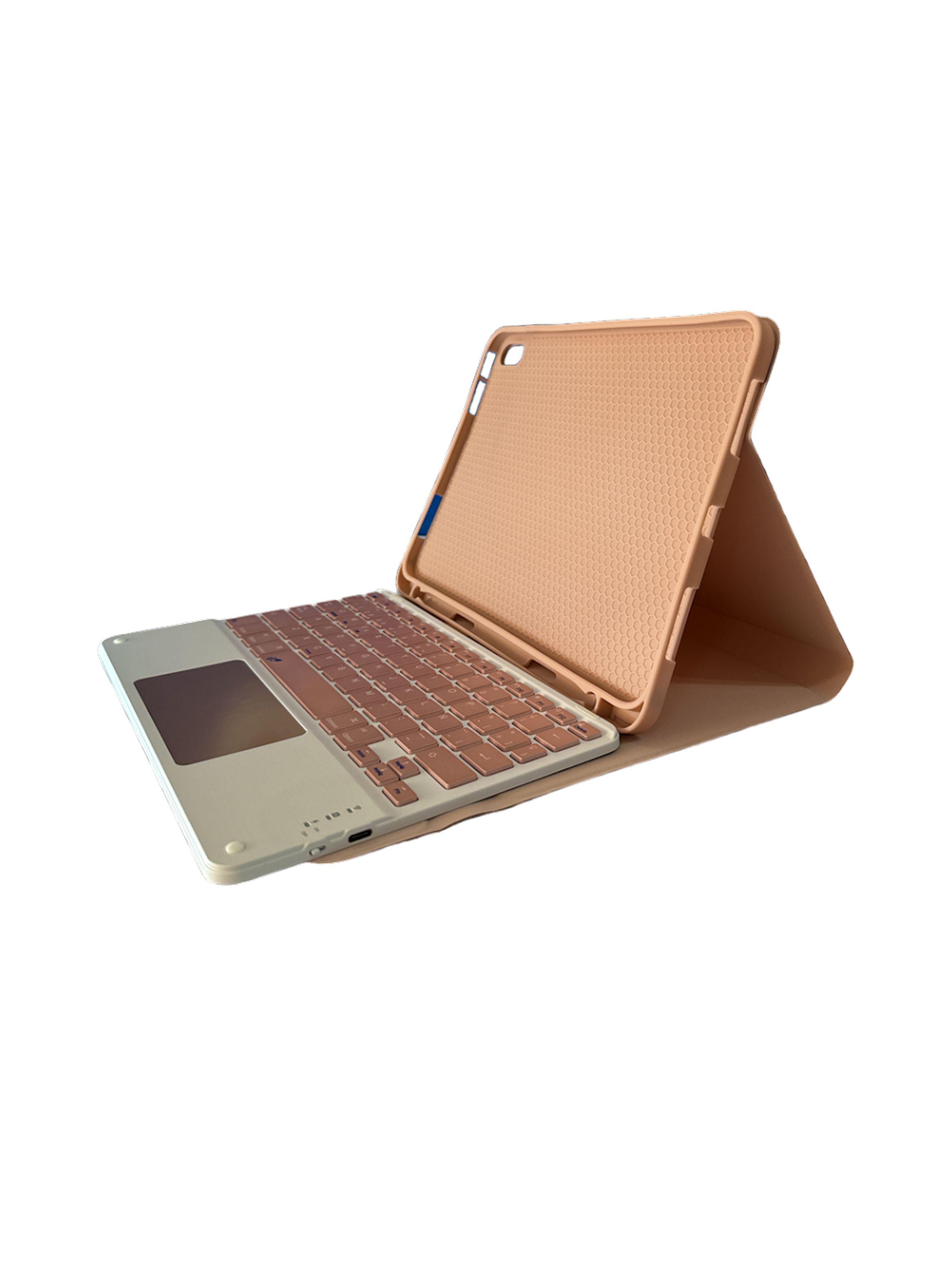 Funda Para iPad 10.9 10ma 2022 Teclado Español Touchpad Rosa-2