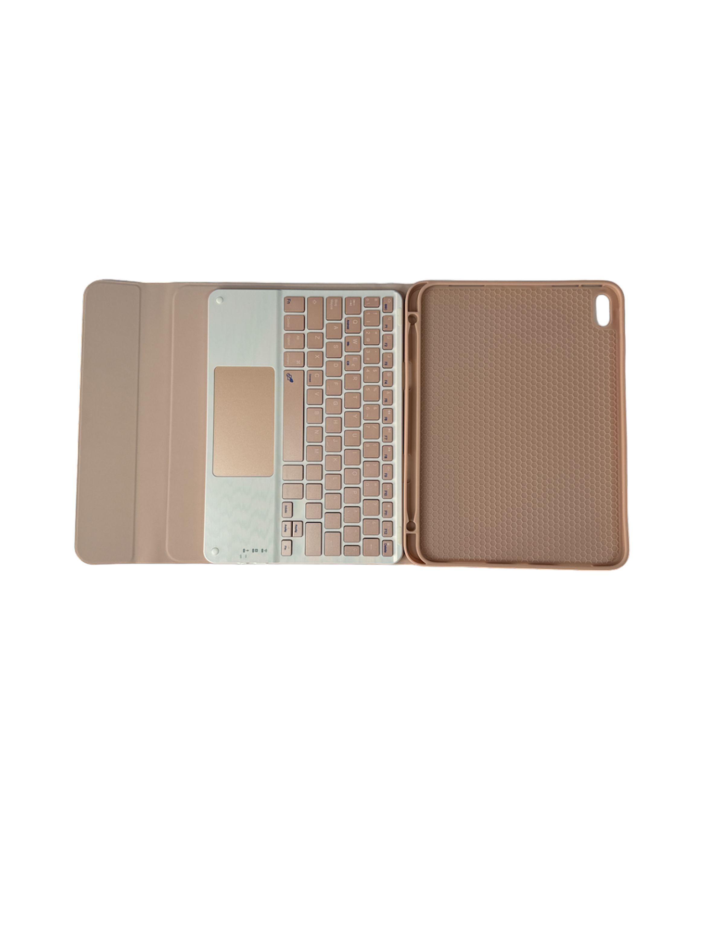 Funda Para iPad 10.9 10ma 2022 Teclado Español Touchpad Rosa-3