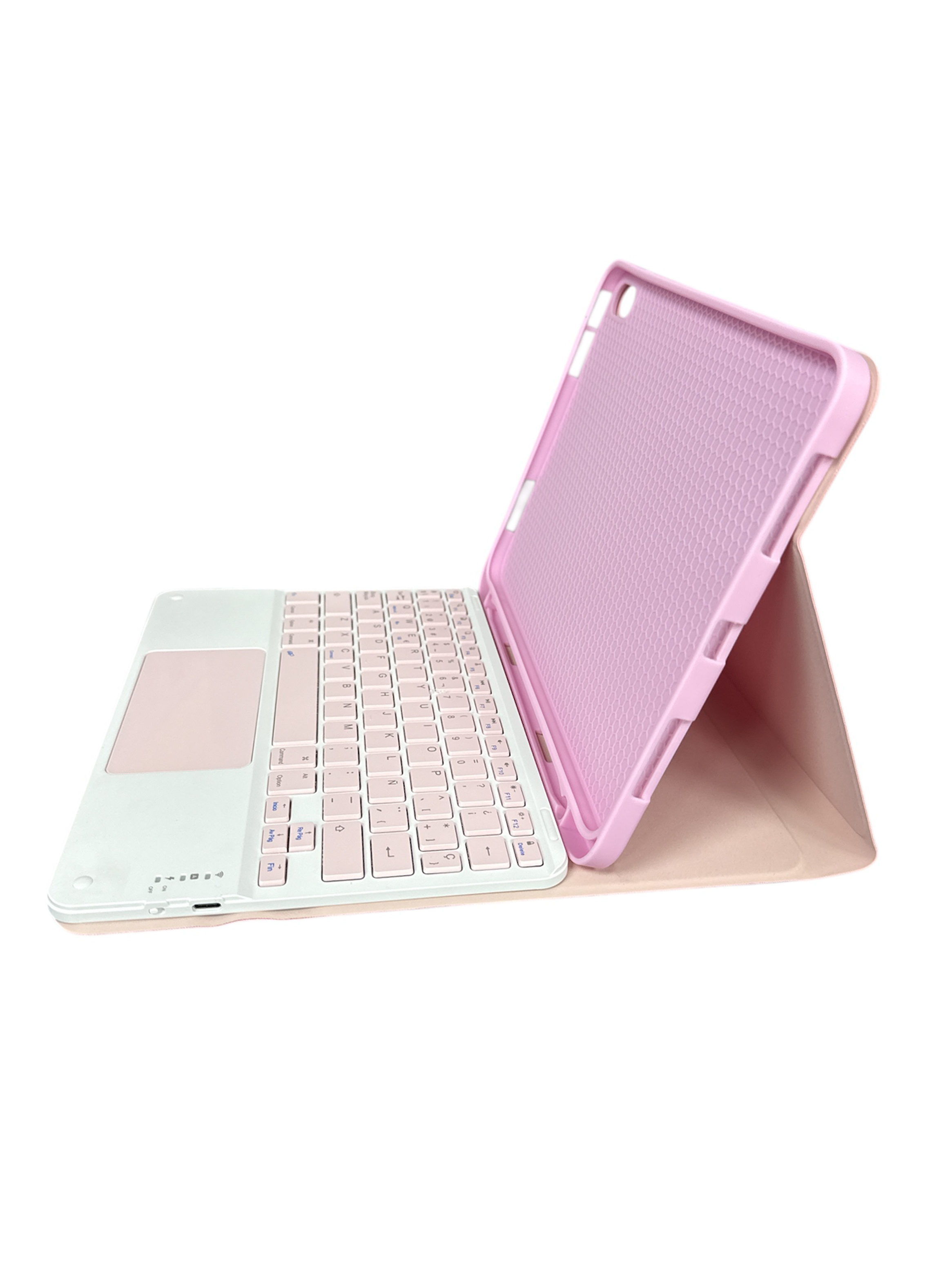 Funda Para iPad 10.9 10ma 2022 Teclado Español Touchpad Rosa-2
