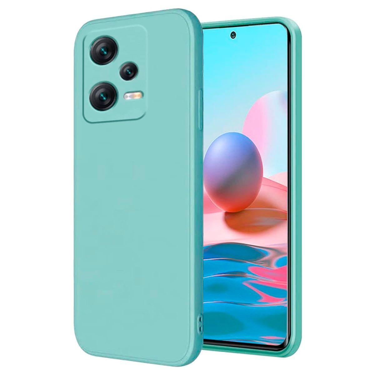 Carcasa Para Xiaomi Redmi Note 12 5G Goma Turquesa-0