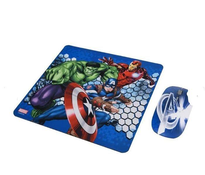 Kit Mouse Óptico Inalámbrico + Mousepad Marvel Avenger-1