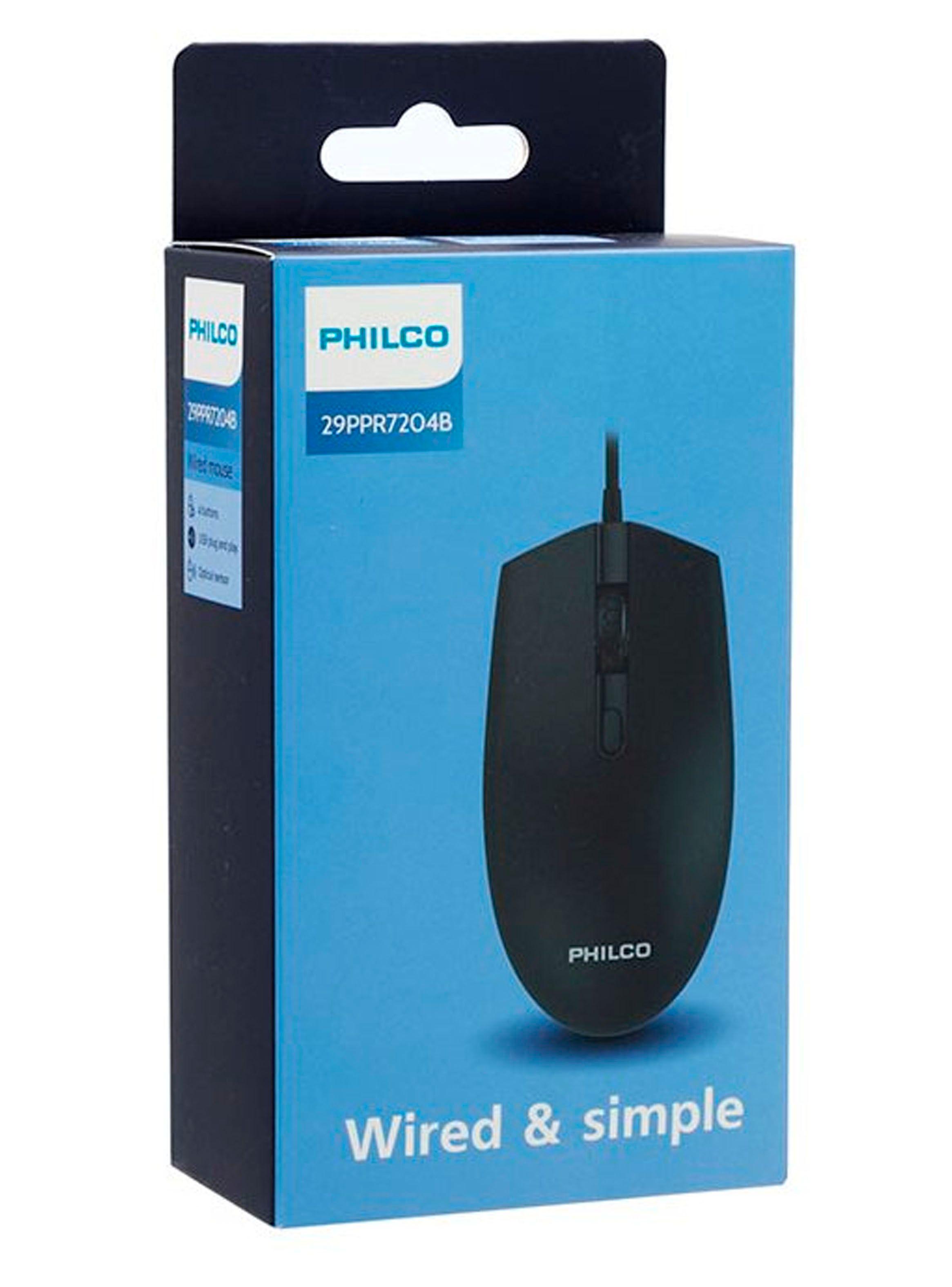 Mouse Con Cable USB Philco 29PPR7204B 2400 Dpi Negro-3