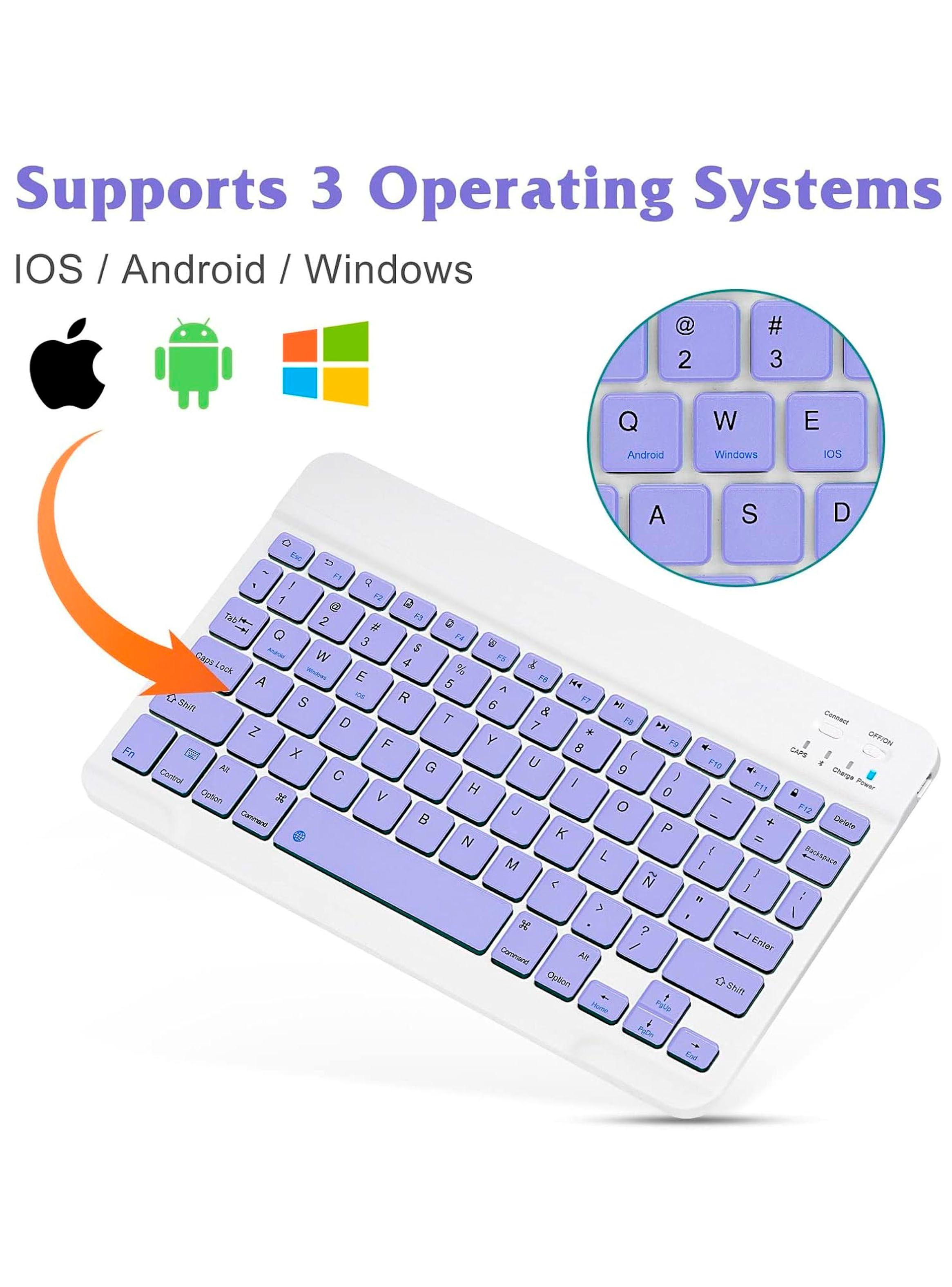 Combo Teclado Mouse Bluetooth Español Con Ñ Recargable-2