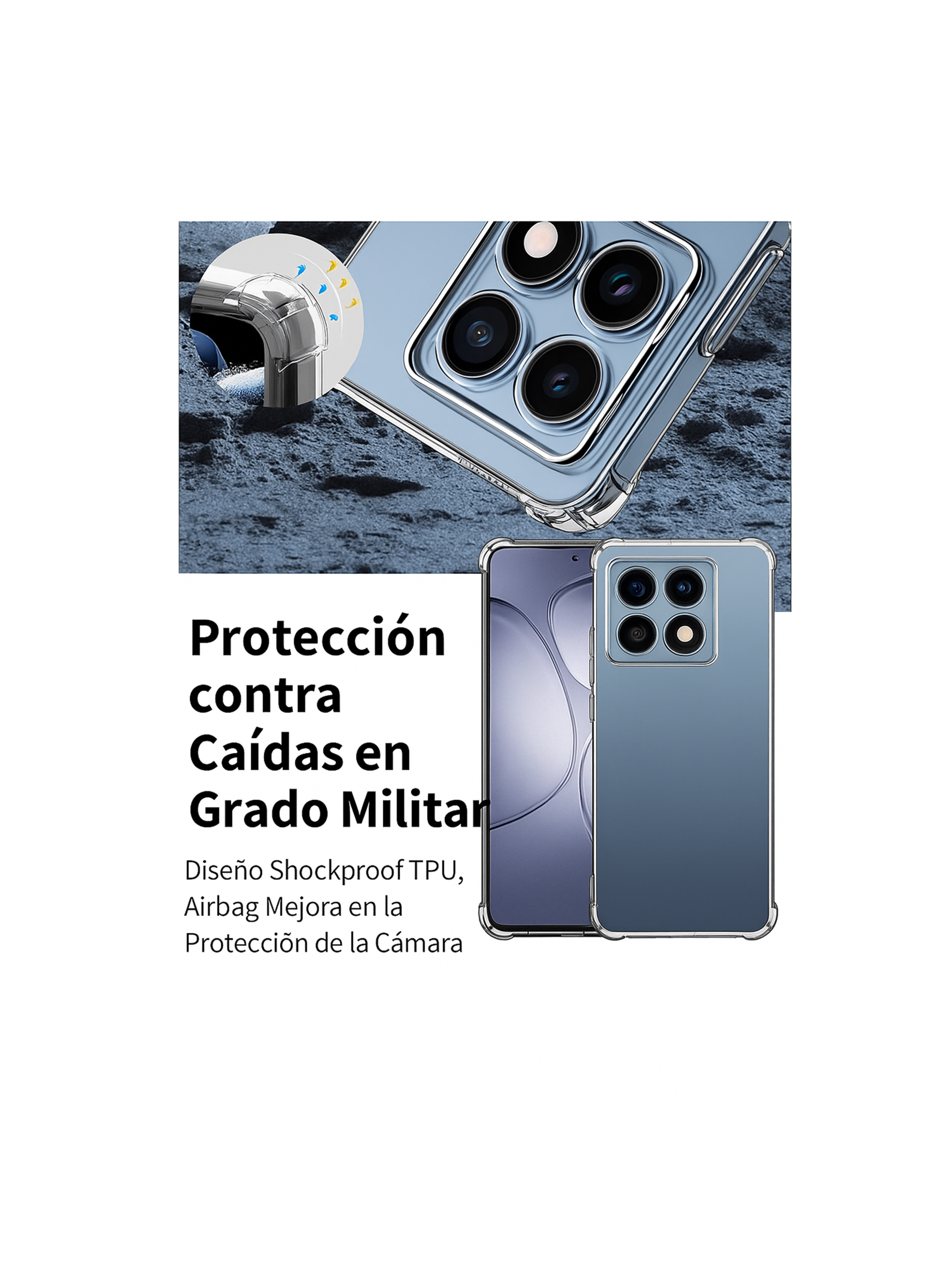 Carcasa Transparente Reforzada Mica Clear Para Xiaomi 14T 5G-4