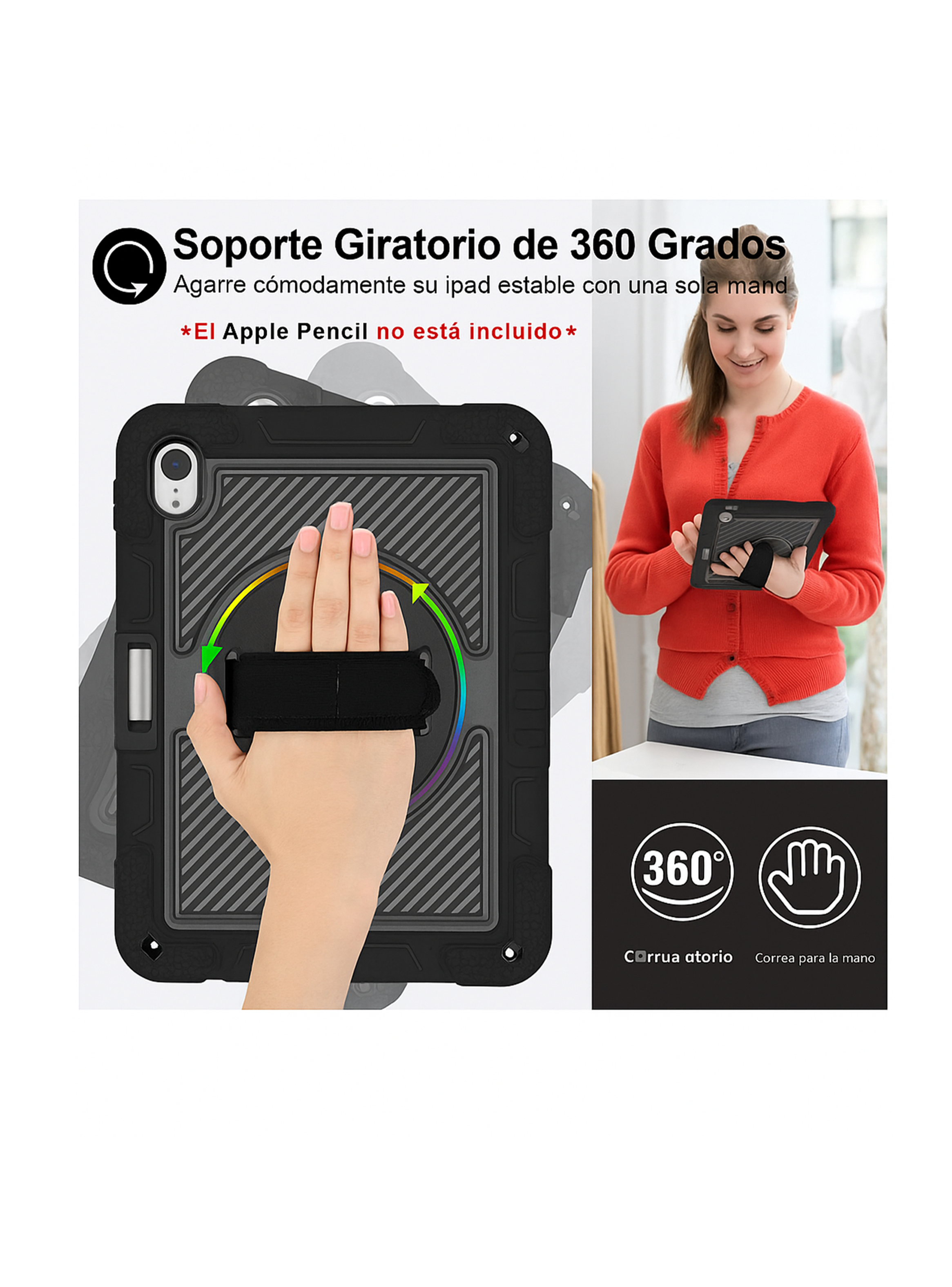 Funda Armadura AntiGolpe 360 Para iPad Air 11 M2-5