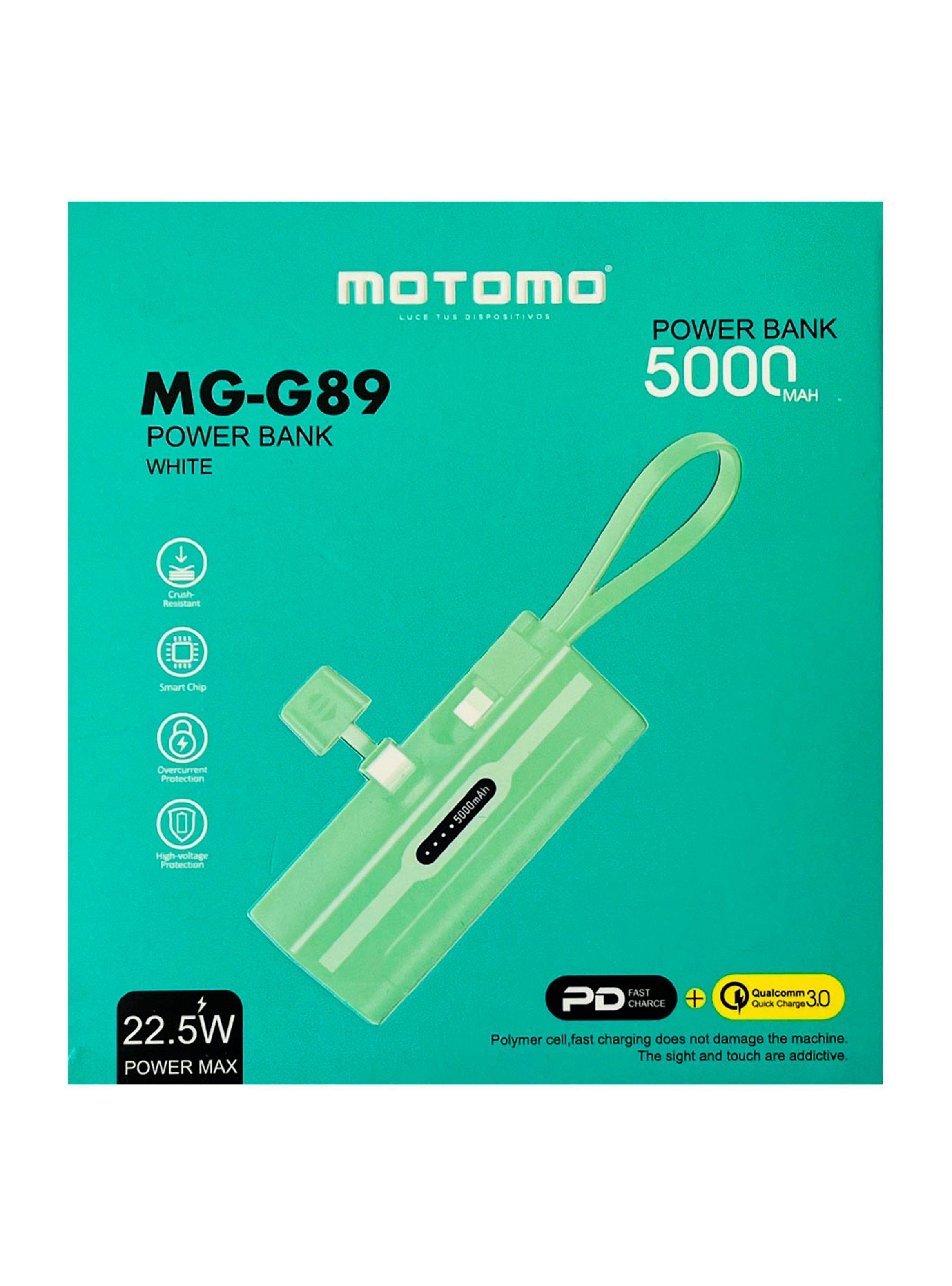 Bateria Externa Power Bank Carga Rapida 5000mah MG-G89 Verde-3