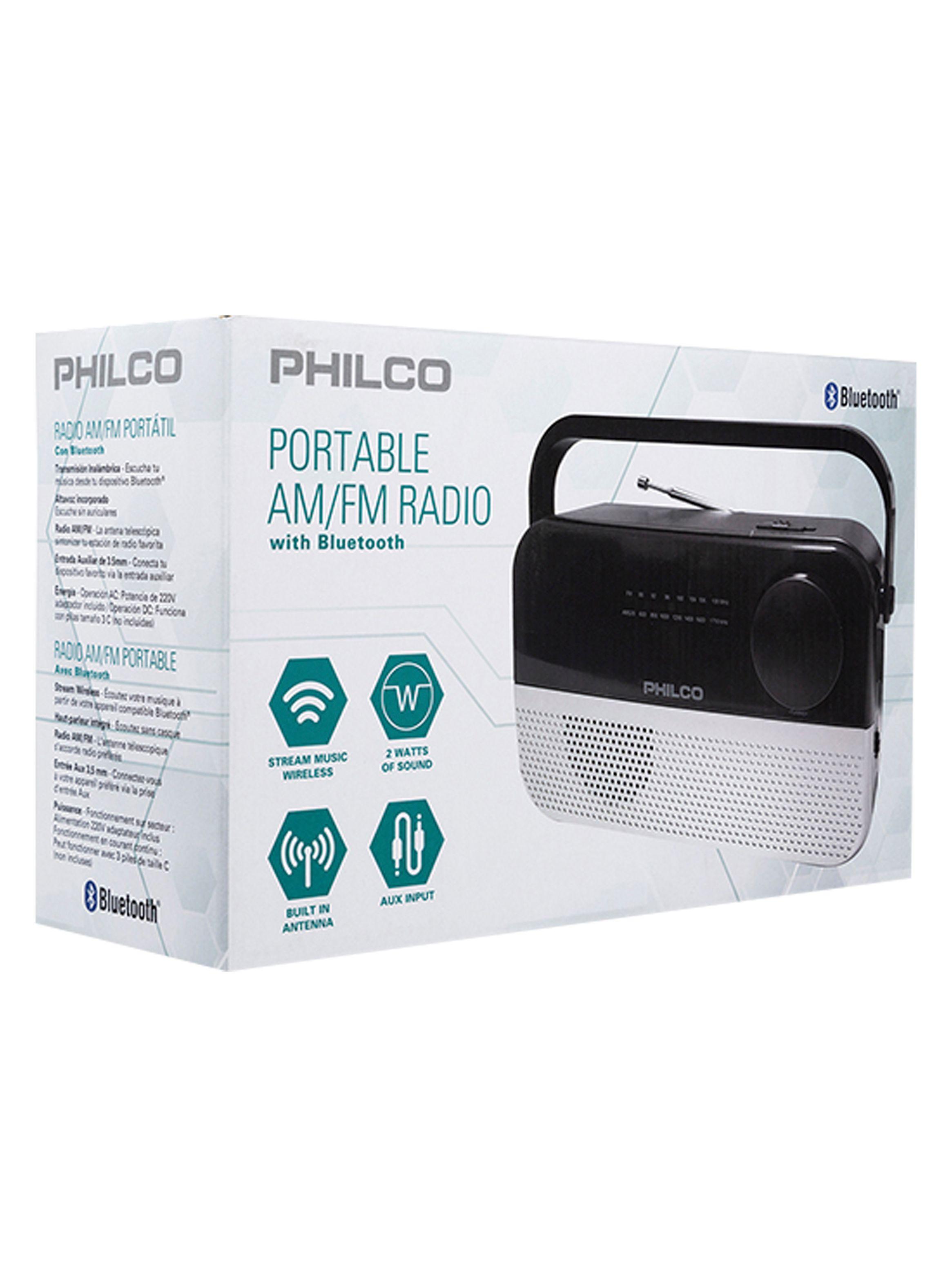 Radio Portatil Am/Fm 2W Bluetooth Philco PJR2200BT-SL Negro-3
